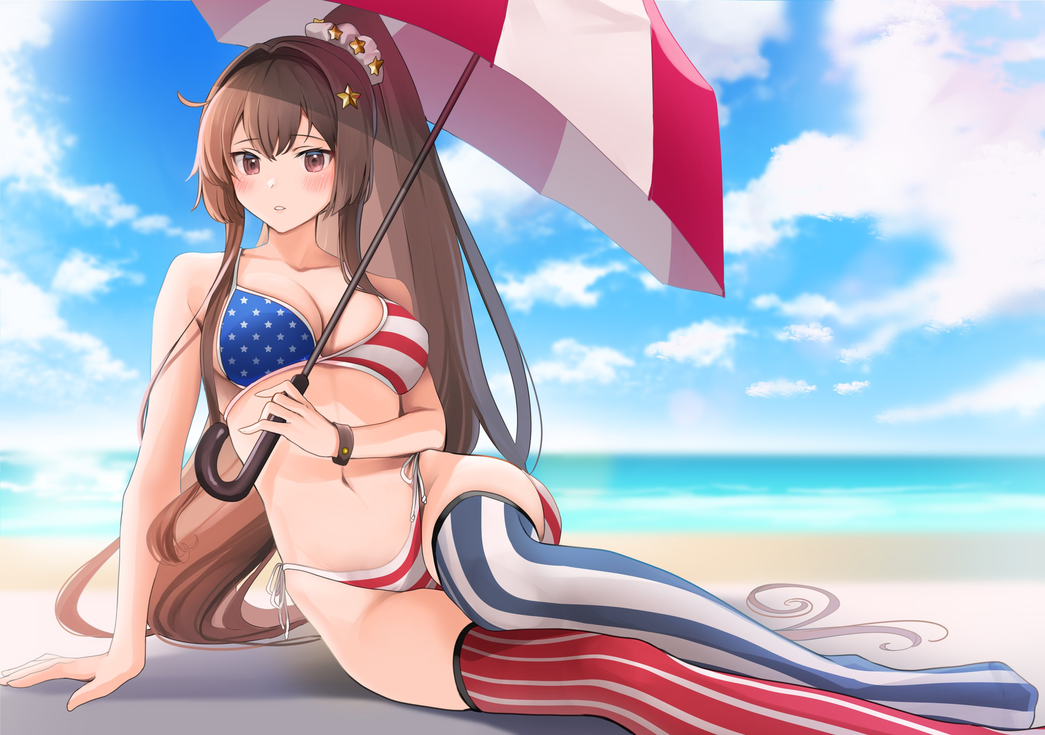 Yamato - Kantai Collection, Yamato, Бикини, Купальник, Аниме, Anime Art, Yunamaro