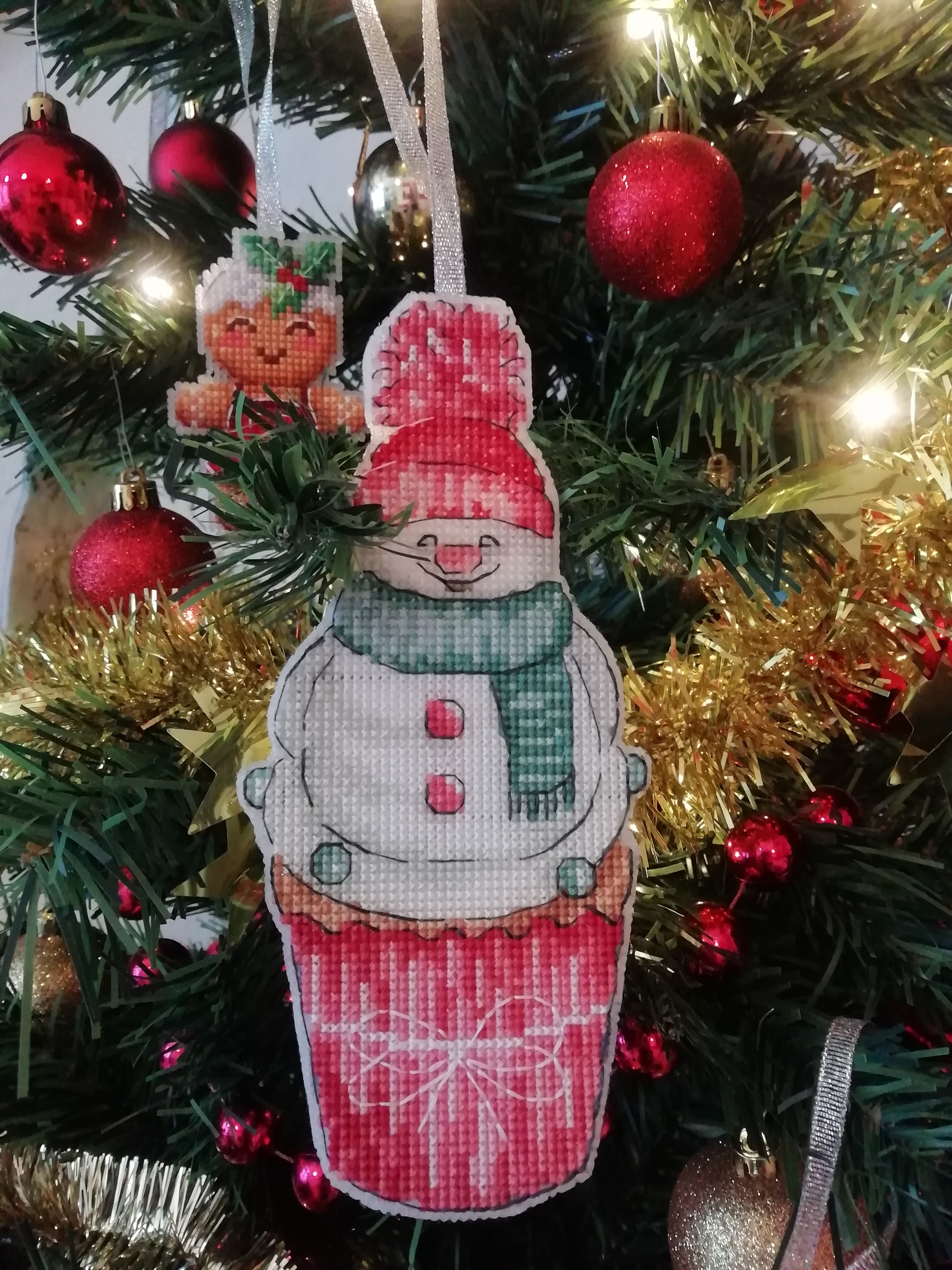 Christmas decorations - My, Needlework without process, Embroidery, Cross-stitch, Christmas decorations, Longpost