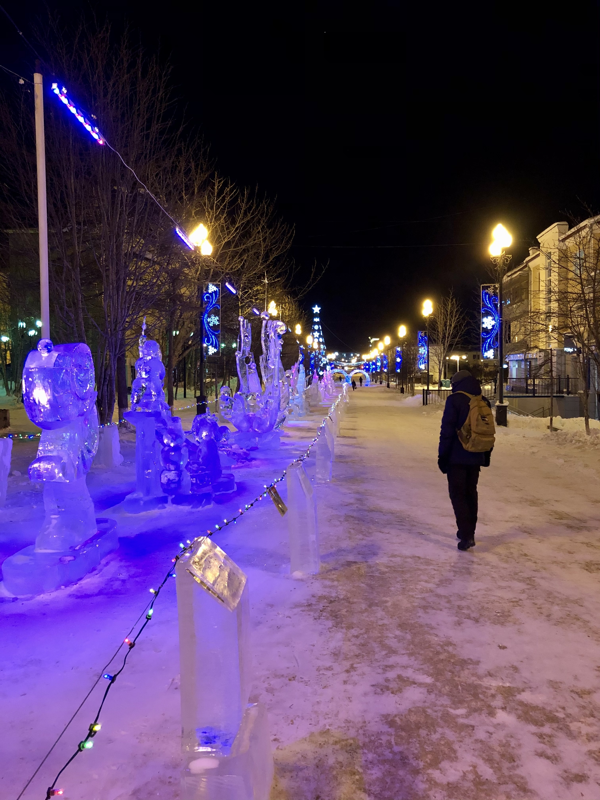 Ice sculptures. Magadan - My, Magadan, Winter, Longpost, Art, Art, Ice