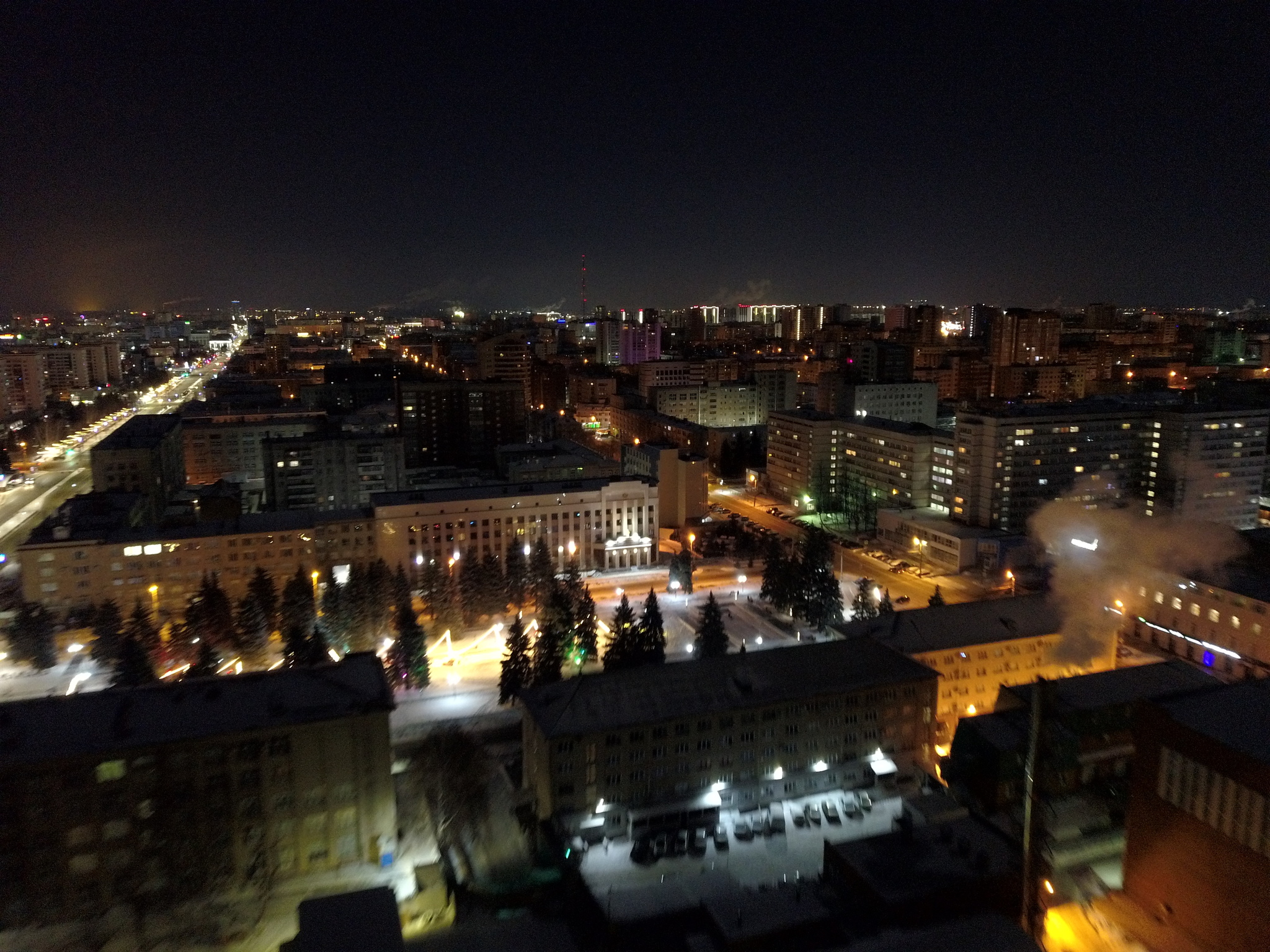 Flight over night Chelyabinsk - My, Chelyabinsk, Town, Flight, Drone, Night, Filming, 2020, beauty, Video, Longpost