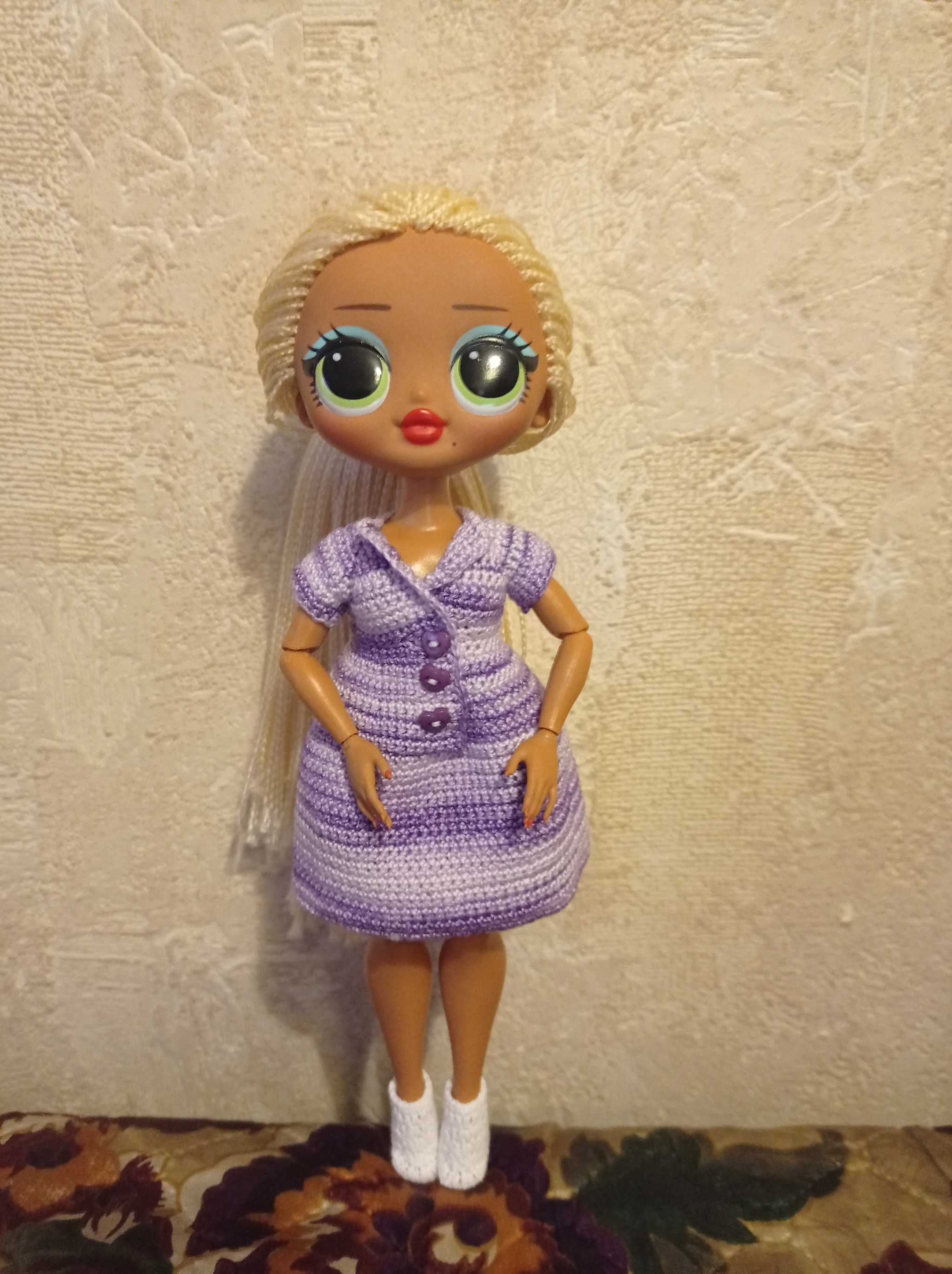 Clothes for a lol doll omg crochet - My, Crochet, Clothes for dolls, Lol doll, Longpost, Needlework without process