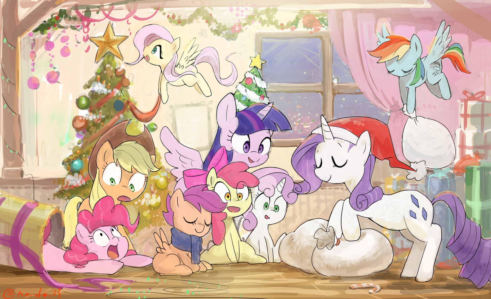 Congratulations post - My little pony, New Year, Congratulation, Cutie mark crusaders, Mane 6, Princess celestia, Marenlicious, Starlight Glimmer, Longpost