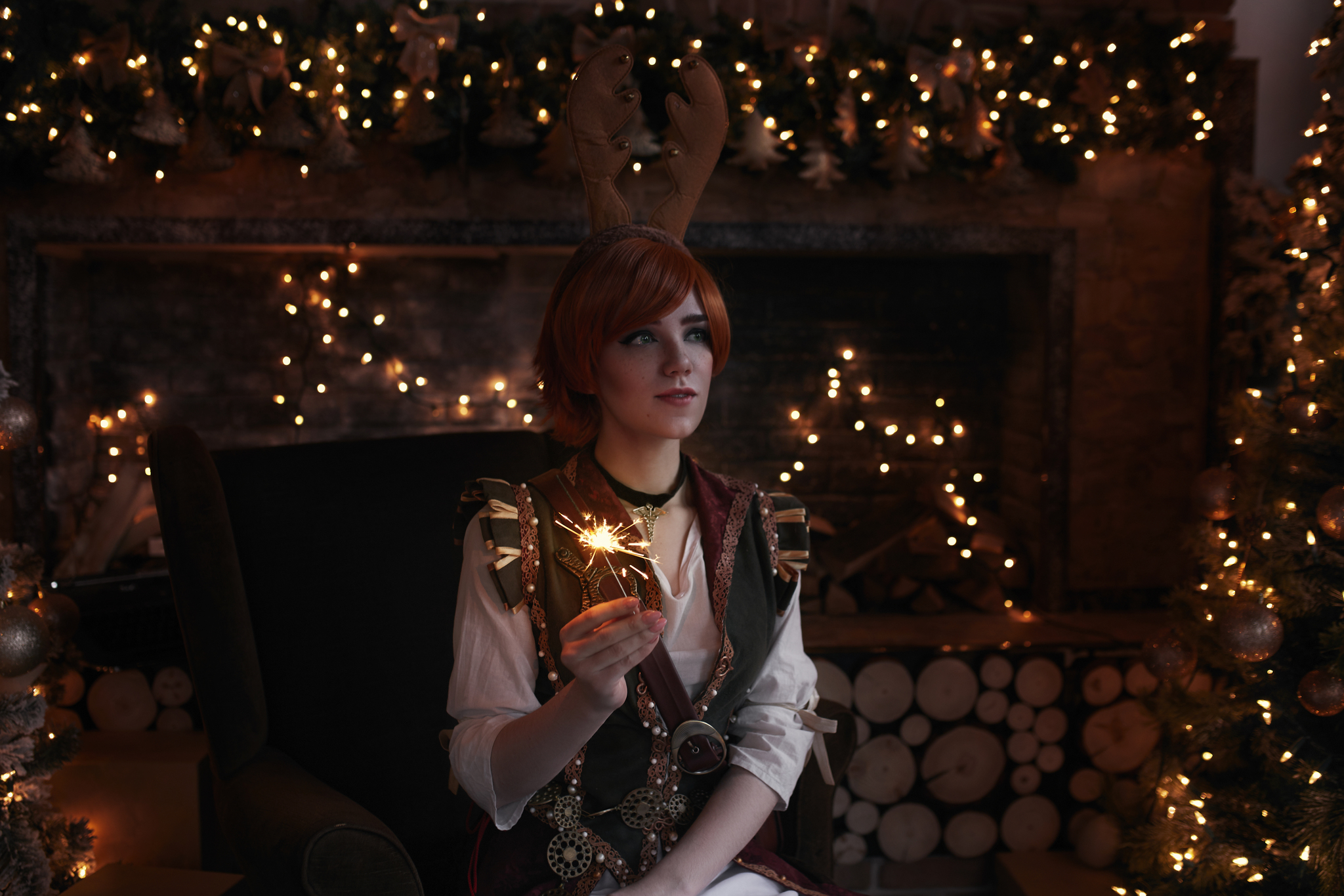 New Year's photo shoot of Priscilla and Shani - My, Shani, Witcher, The Witcher 3: Wild Hunt, New Year, Cosplay, Longpost