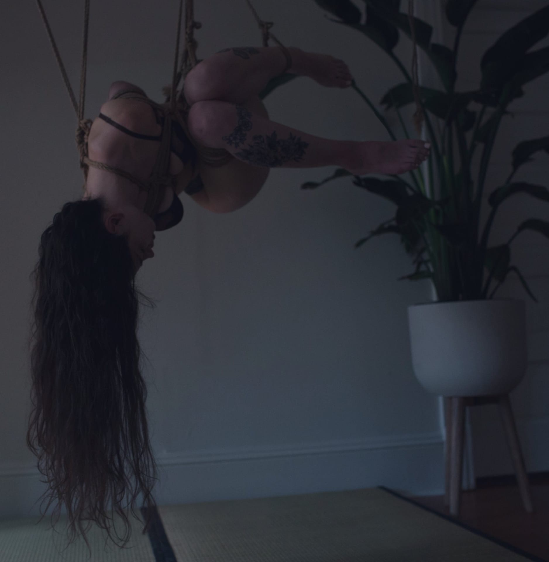 Hung - NSFW, Erotic, Hanging, Girl with tattoo, Intimate photos, Longpost, Girls