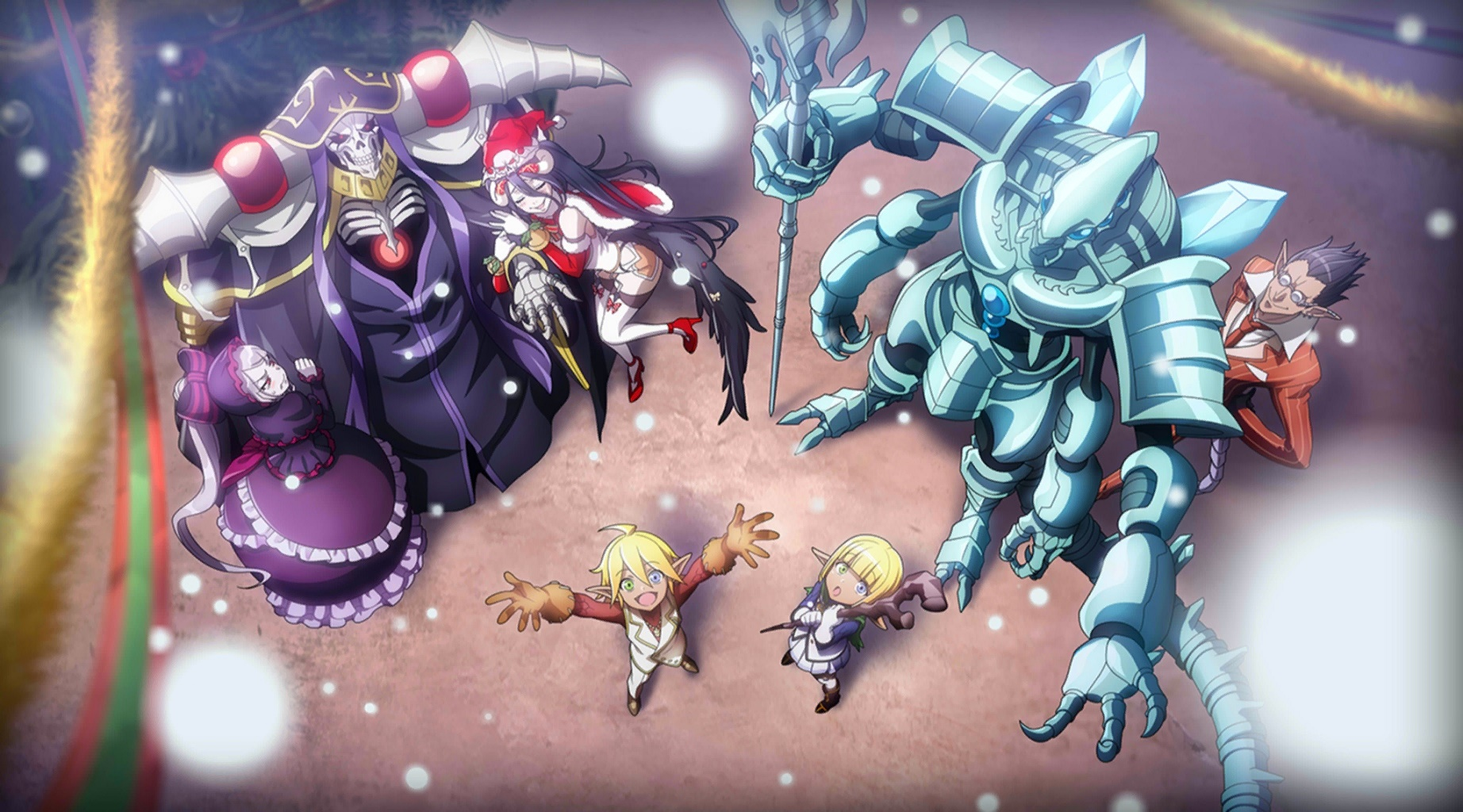 Overlord арты - Аниме, Anime Art, Overlord, Рождество, Новый Год, Cocytus, Ainz Ooal Gown, Shalltear Bloodfallen, Albedo (Overlord), Cz2128 Delta, Mare Bello Fiore, Aura Bella Fiora, Demiurge, Narberal Gamma, Entoma Vasilissa zeta, Lupusregina Beta, Длиннопост, Sebas Tian