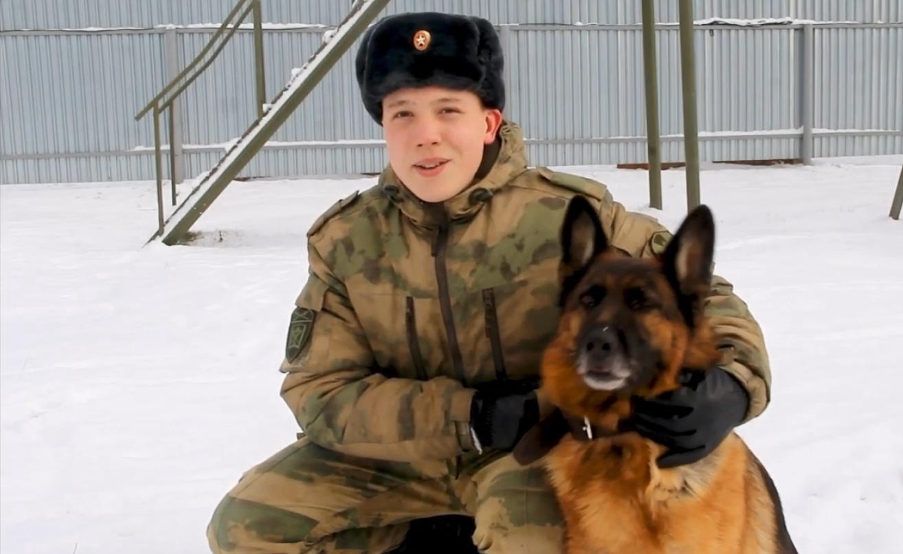 Russian Guard dog handler with a dog - Dog, The soldiers, Cynology, Rosgvardia, Milota