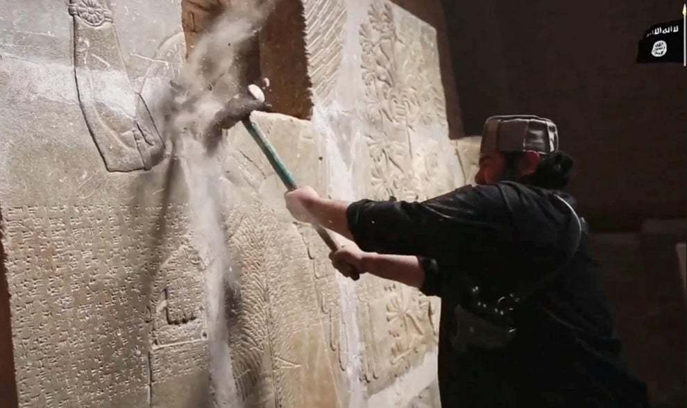 New Assyrian reliefs and their destruction - My, Assyria, Story, Ancient history, Assyrians, Relief, Longpost, Negative