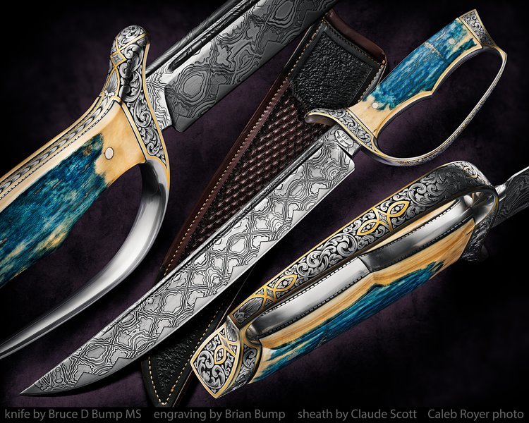 Knives from... : Works of weapon art from master Bruce Bump - Knife, Damascus, Master, Longpost, Knife-hatchet