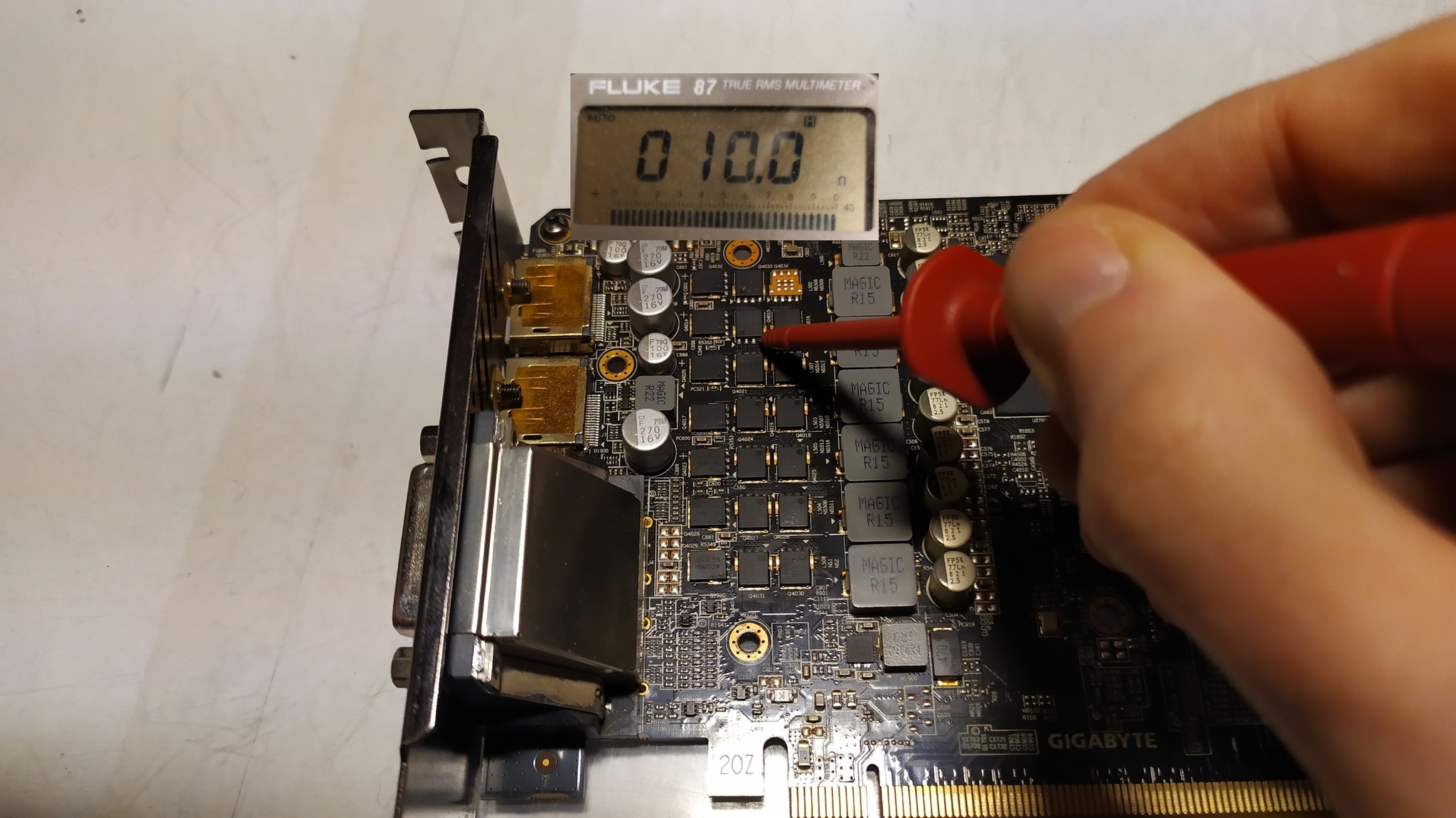 Warm up the video chip, warm it up, it will help. RX 580 repair - My, Repair, Rx580, Moscow, Longpost