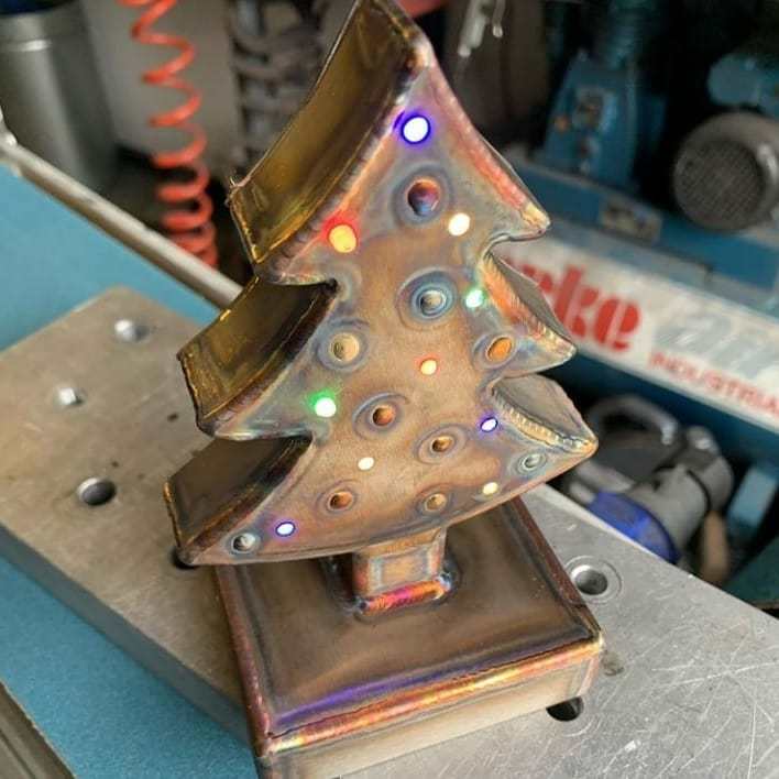 Welder's Christmas tree - The photo, New Year, Welding, Christmas tree, Needlework without process