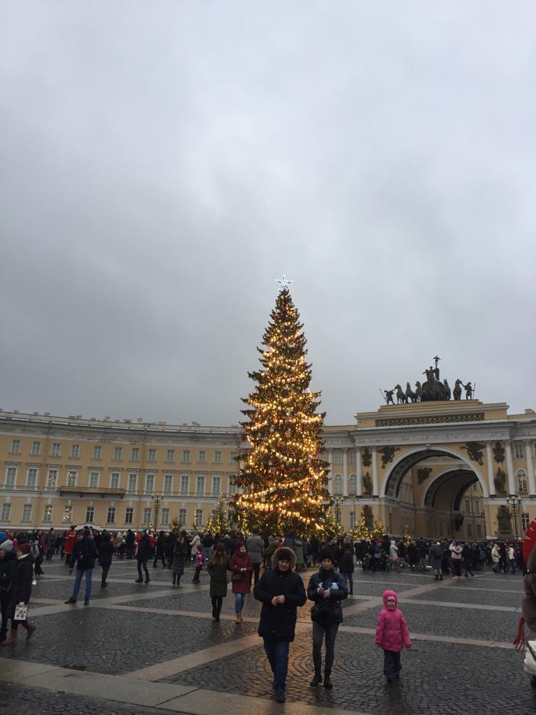 Christmas tree on Dvortsovaya 2021 - New Year, Christmas tree, Saint Petersburg, Longpost