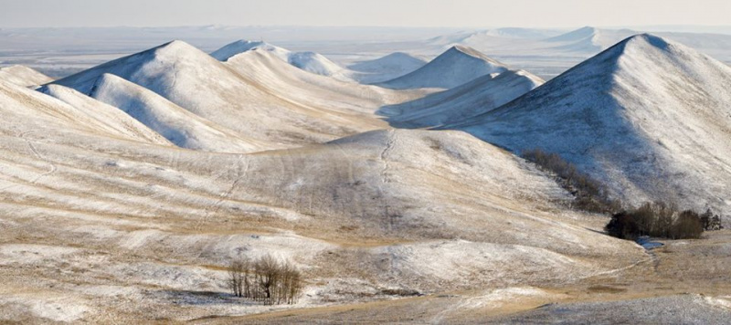 Long mountains. Orenburg region - Long Mountains, Orenburg region, The mountains, Tourism, The photo, Nature, Travel across Russia, Winter, Ural