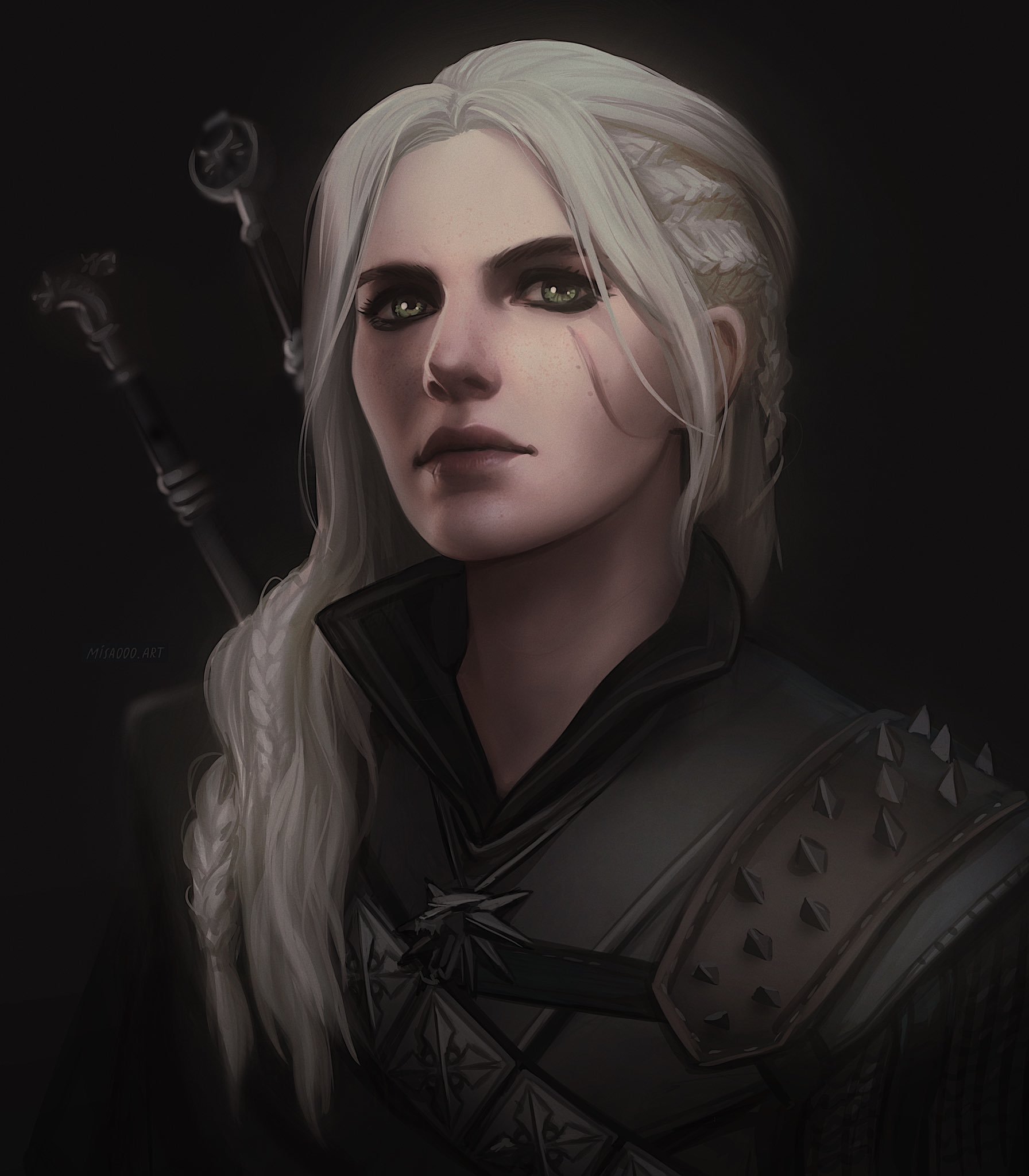 Martin - Drawing, Witcher, Ciri, Art, Misaooo