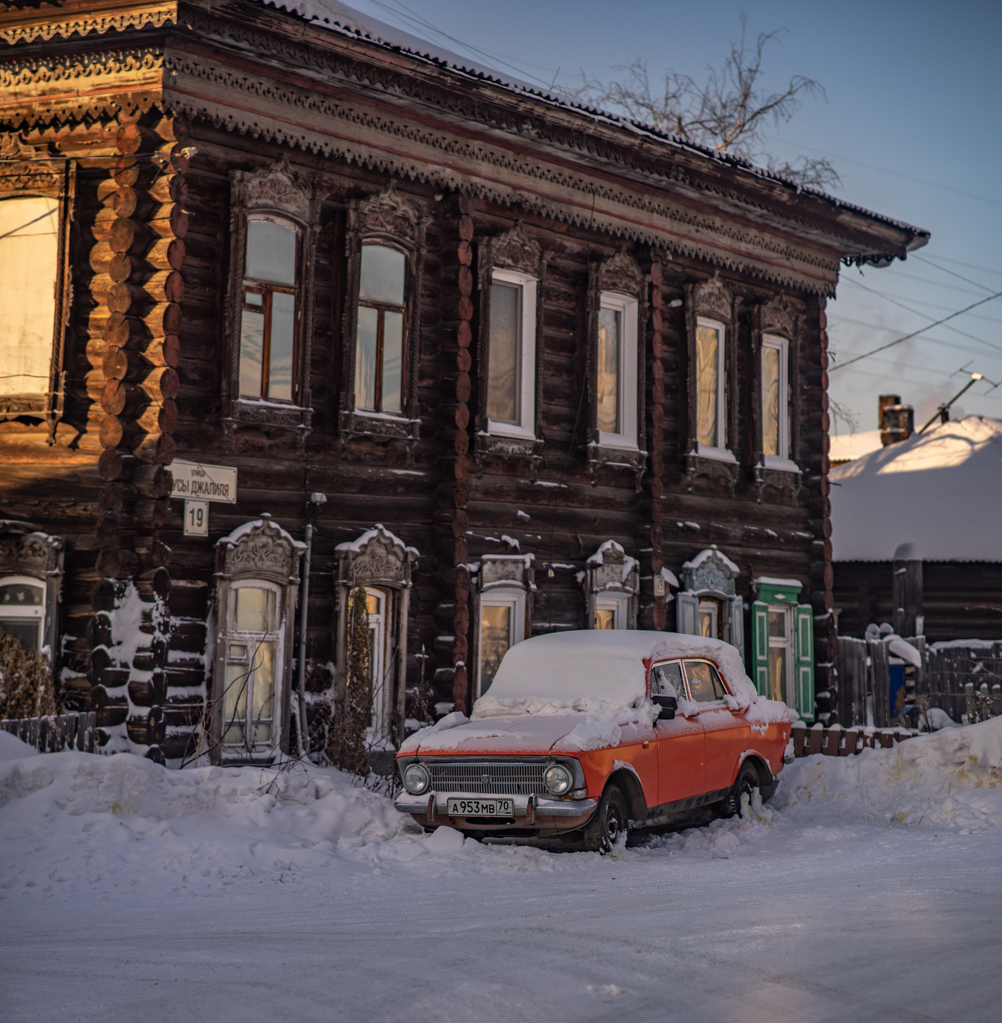 Морозный день в Сибири - Моё, Томск, Сибирь, Зима, Снег, Собака, Бродячие собаки, Окраина, Длиннопост