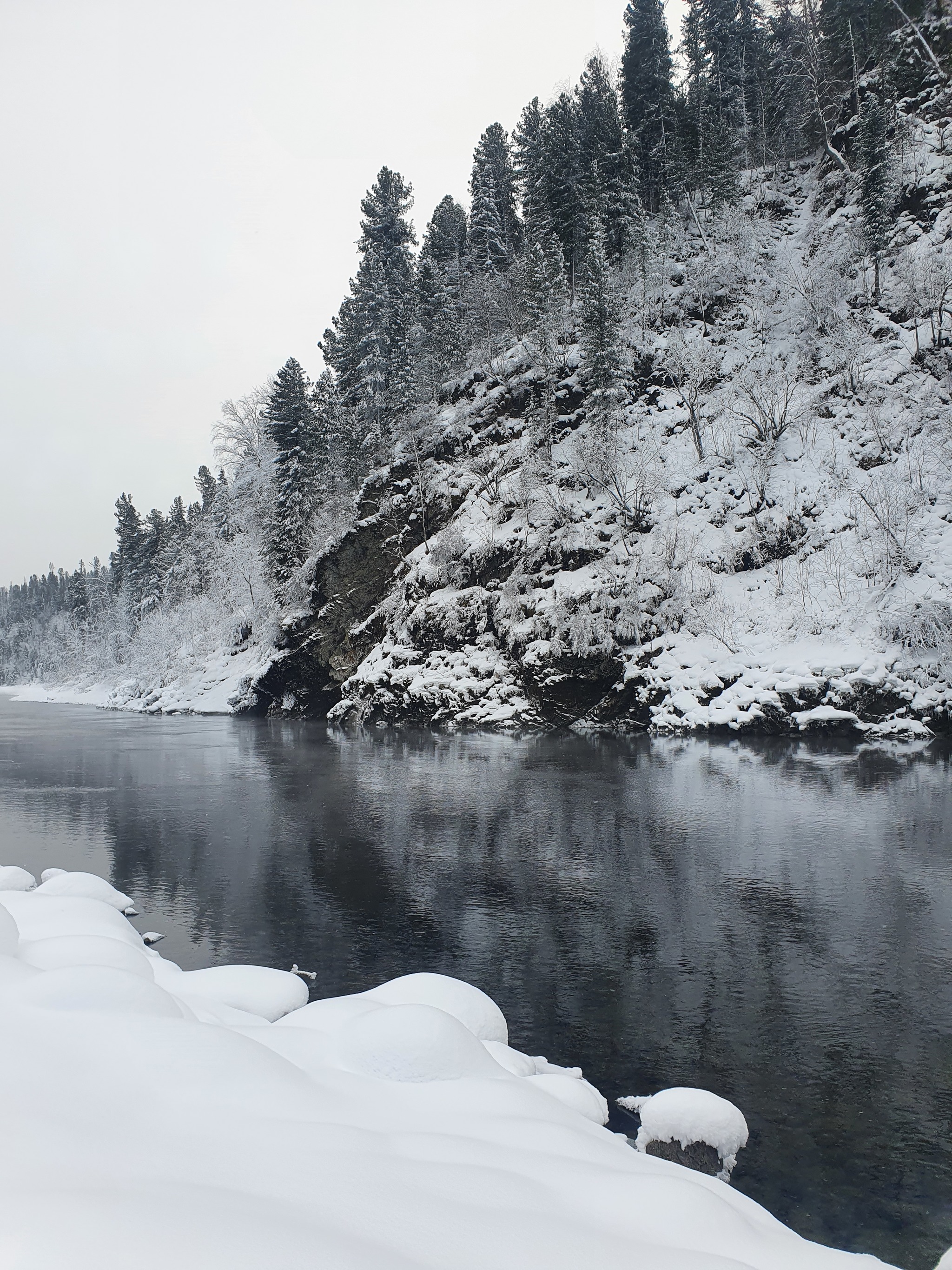 Winter Altai - My, The photo, Altai Republic, Nature, Mobile photography, Longpost