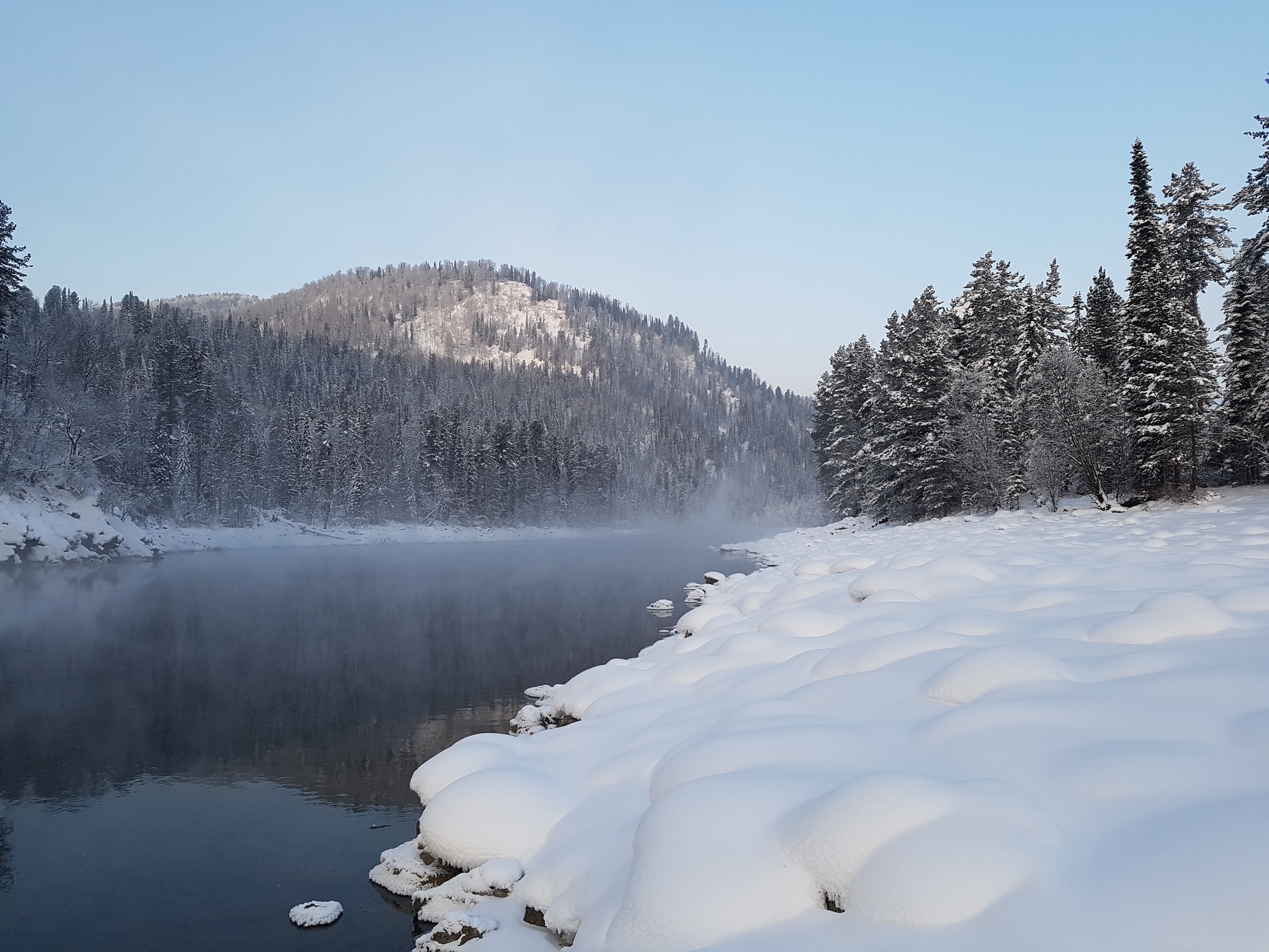 Winter Altai - My, The photo, Altai Republic, Nature, Mobile photography, Longpost