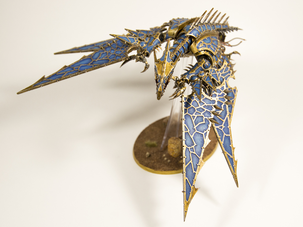 Thousand Sons Heldrake - My, Warhammer 40k, Wh miniatures, Chaos, Tzeentch, Miniature, Painting, Hobby, Longpost