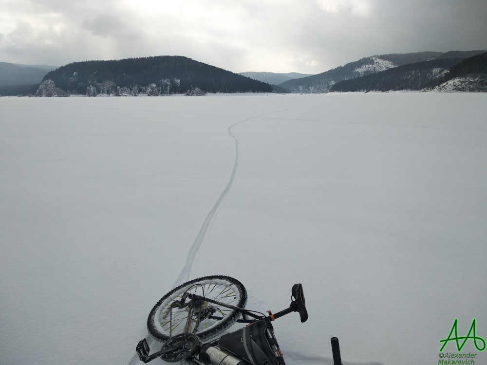 Operating a bicycle at temperatures from +35 to -35 - My, Winter, Summer, Transport, A bike, Winter Bike, Krasnoyarsk, Krasnoyarsk Reservoir, All year round, Postcard, Longpost