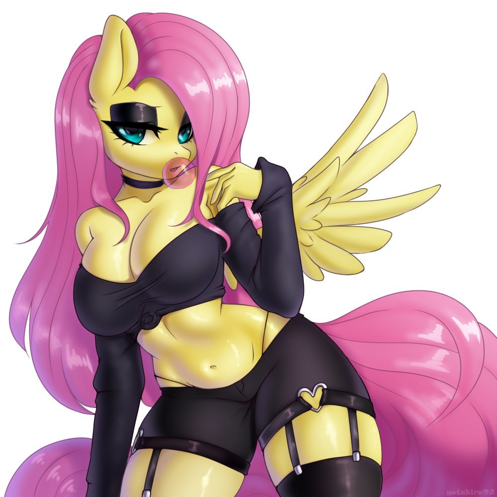 GotoShai - My little pony, MLP Edge, Fluttershy, Anthro, Goths