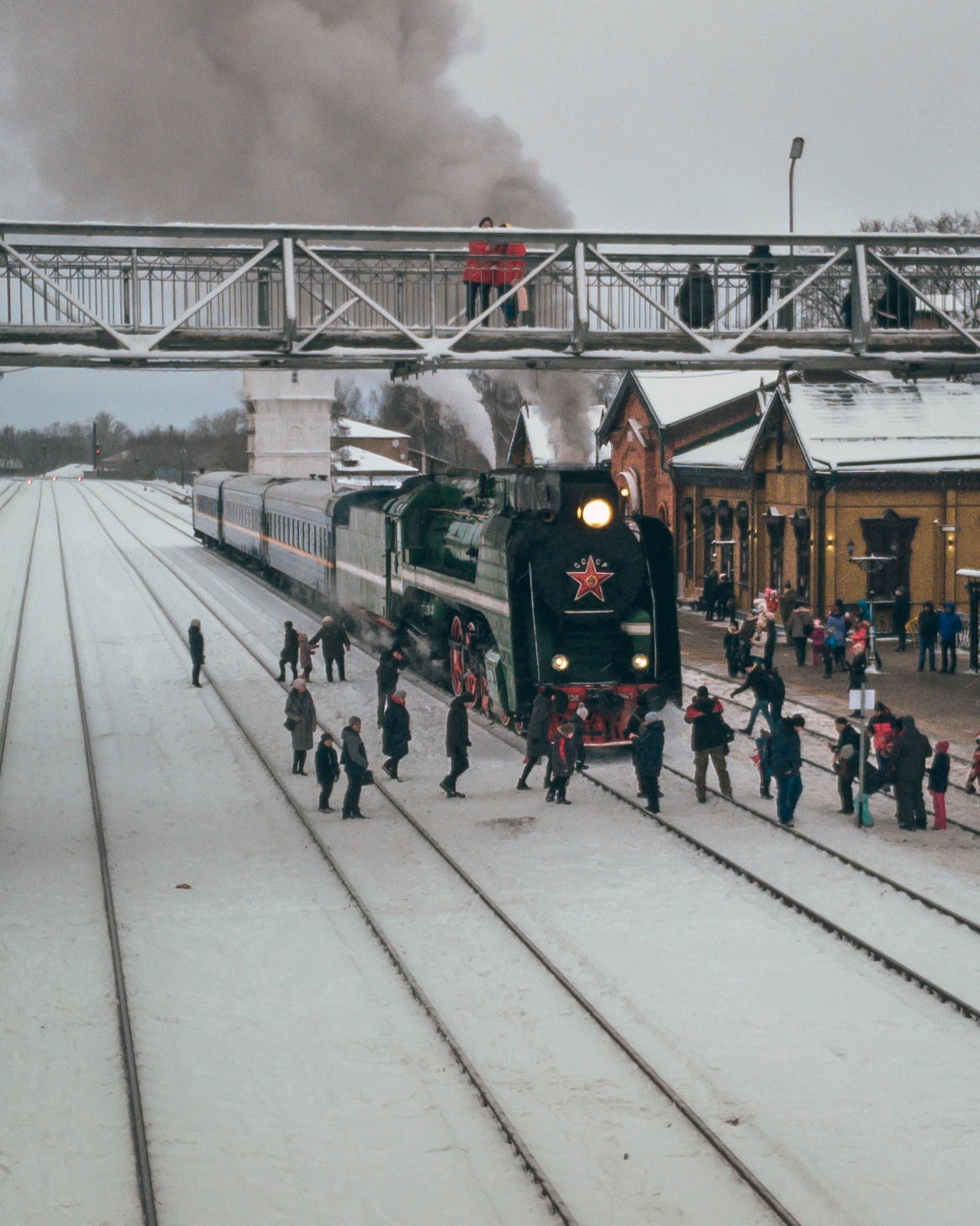 Retro locomotive-powered train. Festival Russian Christmas - Retro trains, Christmas, Ivanovo, Longpost, Shuya, The photo