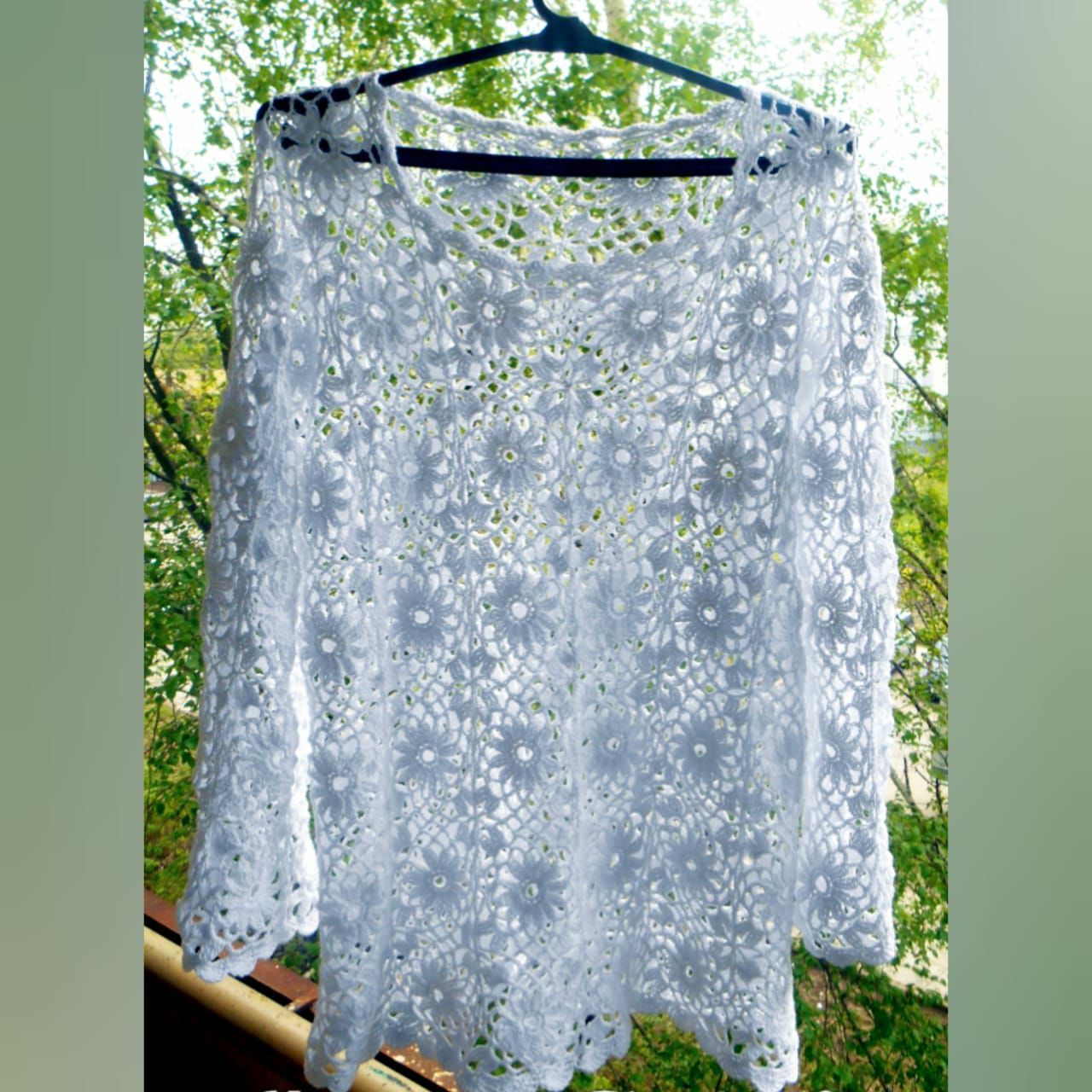 Master class on crochet tunic @nattarantan - My, Crochet, Knitting, Longpost, Needlework, Tunic, Needlework with process