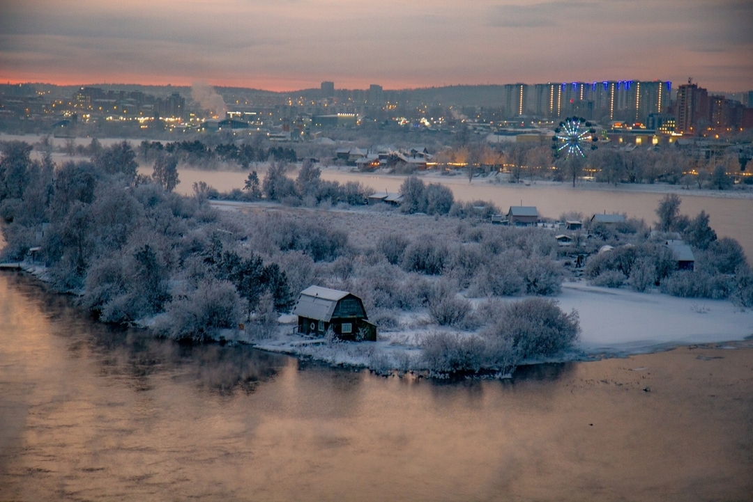 Иркутск, Ангара - Иркутск, Река, Город, Фотография, Россия, Рассвет, Длиннопост, Река Ангара