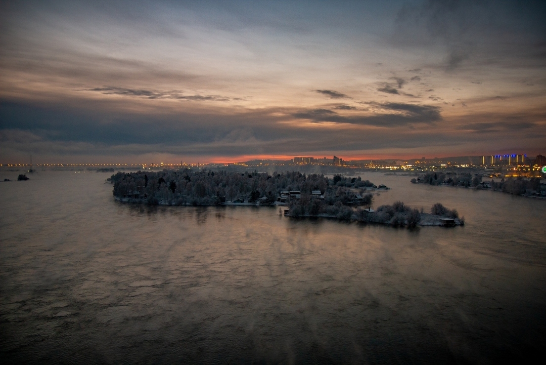 Иркутск, Ангара - Иркутск, Река, Город, Фотография, Россия, Рассвет, Длиннопост, Река Ангара