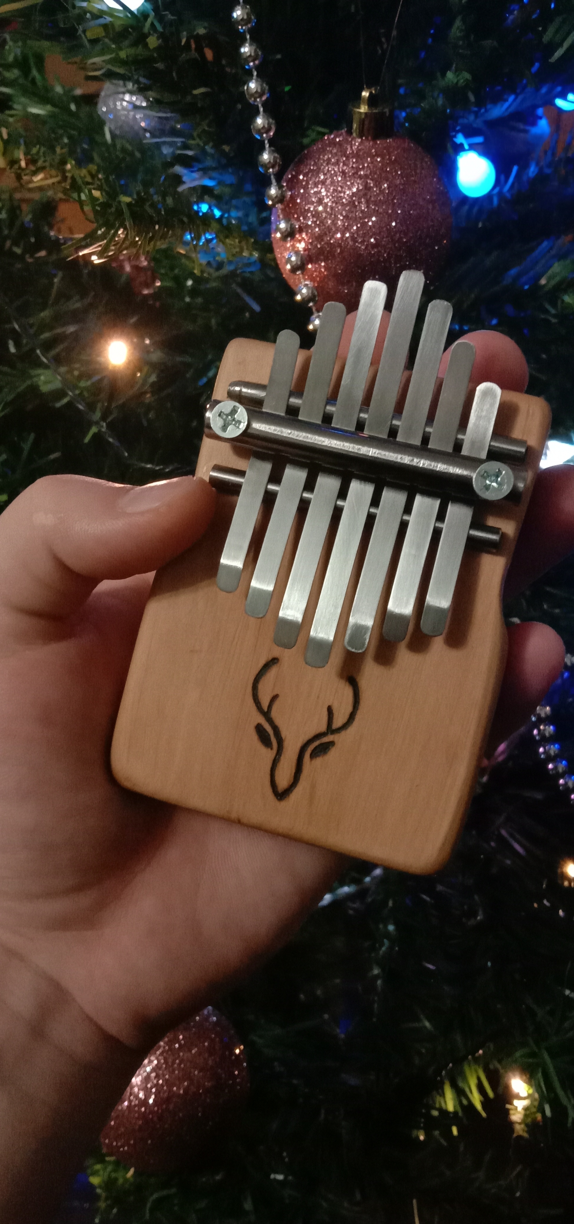 Kalimba made from nails and sticks - My, Kalimba, With your own hands, Needlework with process, Video, Longpost