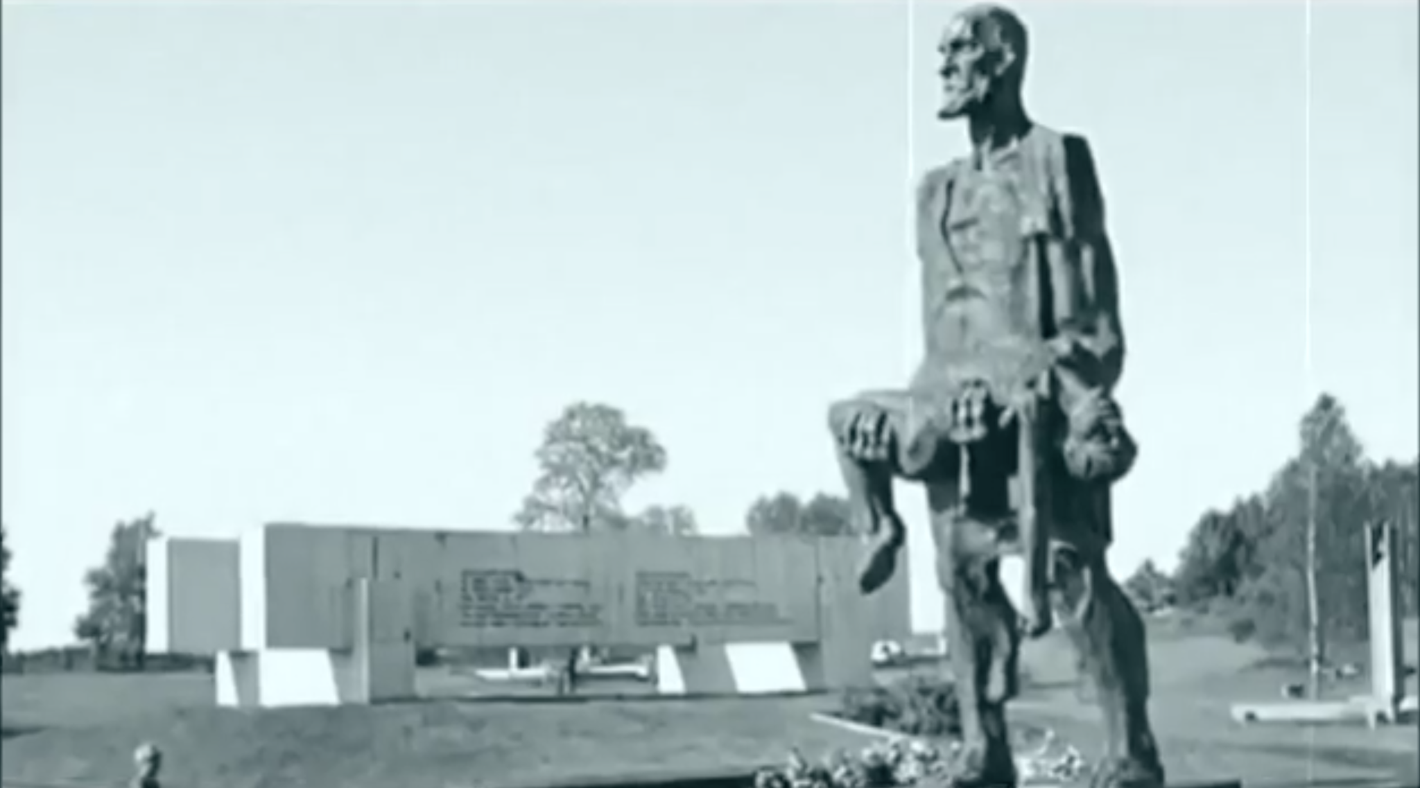 Memorial in the village of Krasny Bereg in the Gomel region - The Great Patriotic War, Concentration camp inmates, Longpost, Republic of Belarus, Video, Negative, Memorial, Children, Concentration camp, Red Beach