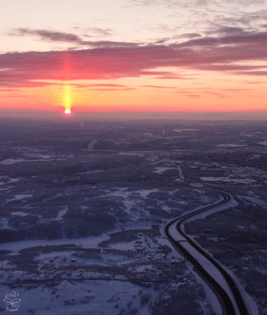 Today, January 10, 2021, Murmansk welcomed the first sun of this year - Murmansk, The sun, polar night, Longpost, The photo