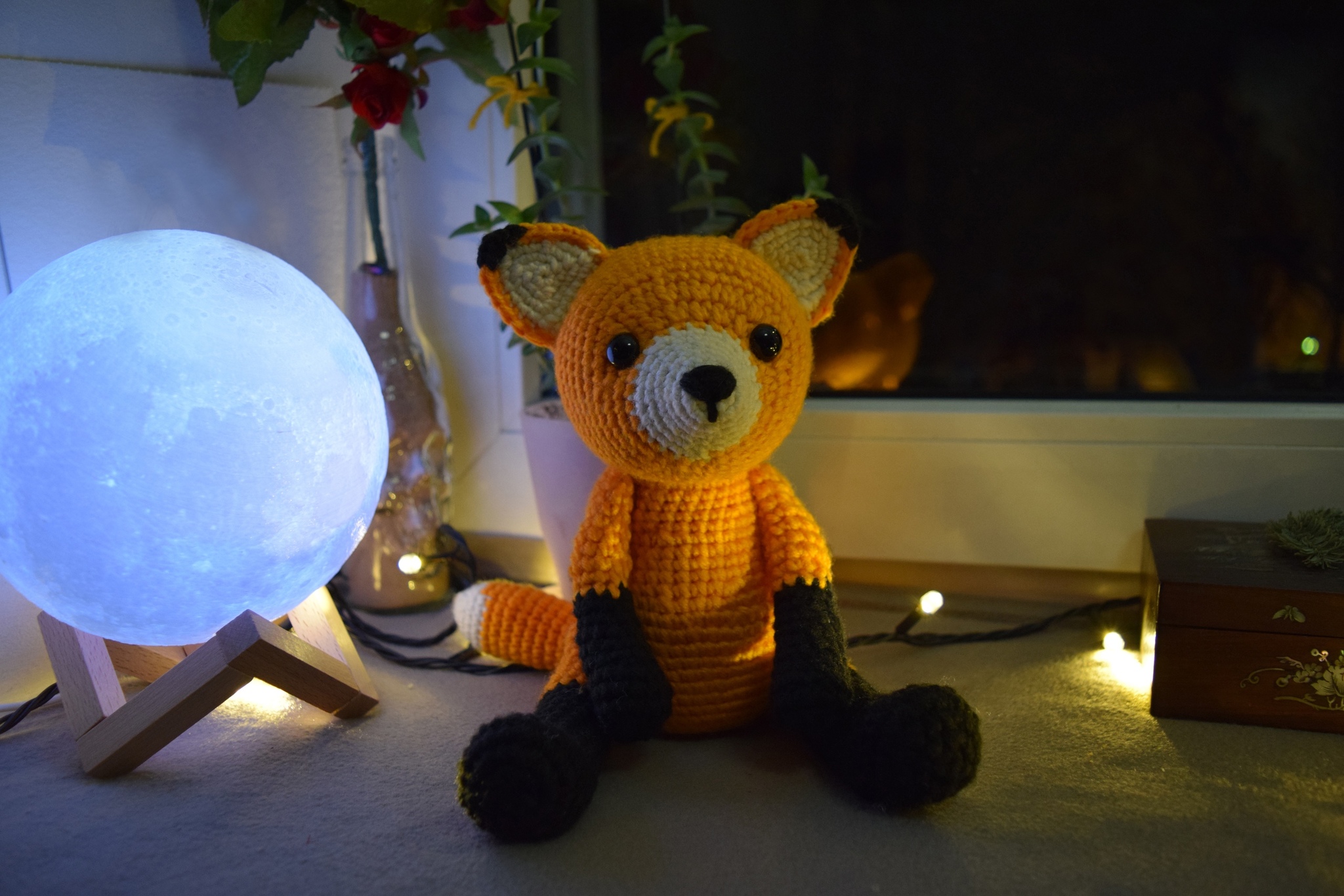 Fox - My, Crochet, Knitted toys, Amigurumi, With your own hands, Needlework without process, Fox, Quarantine, Longpost