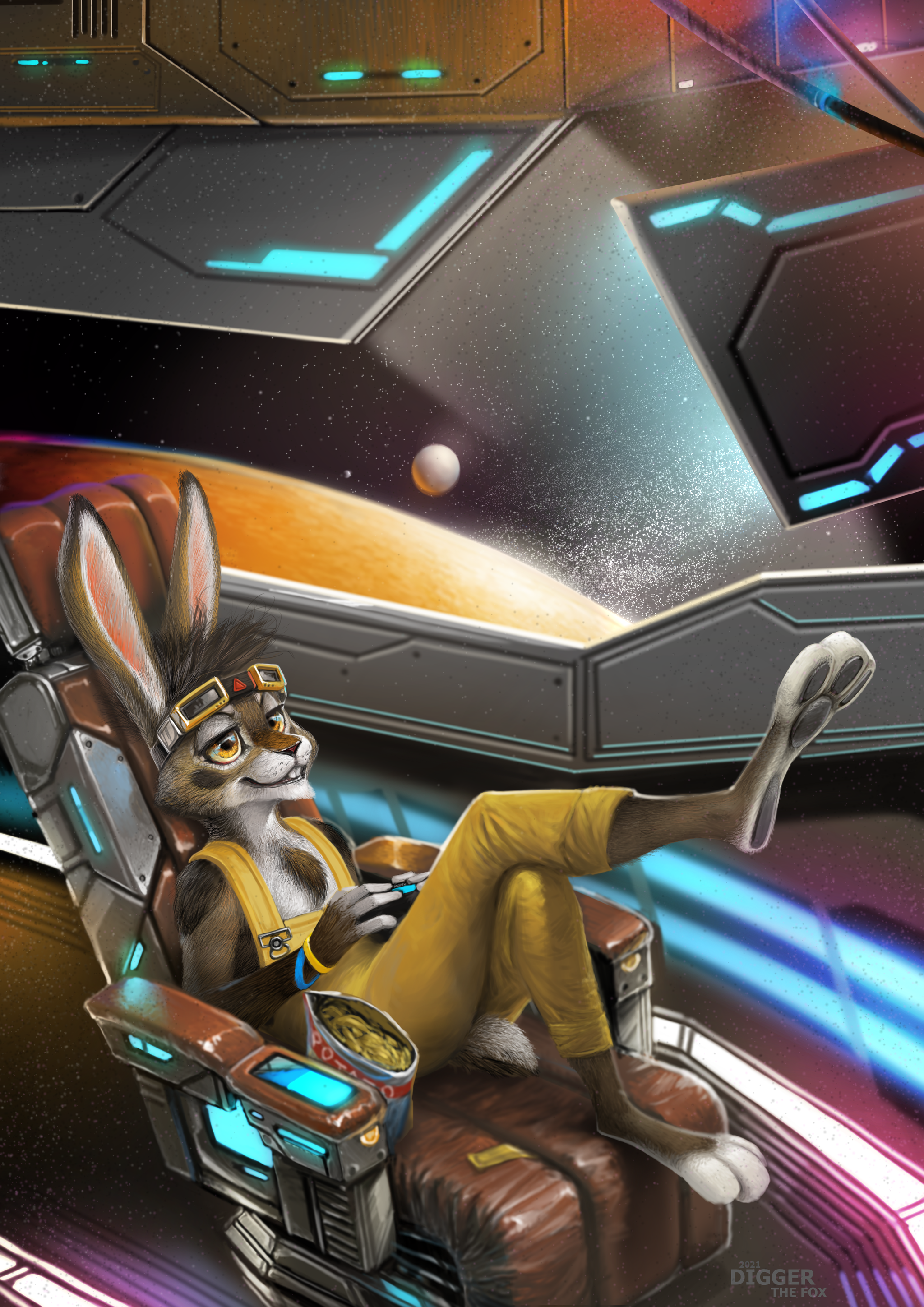 Space bunny - My, Furry rabbit, Space, Lepricon, Furry