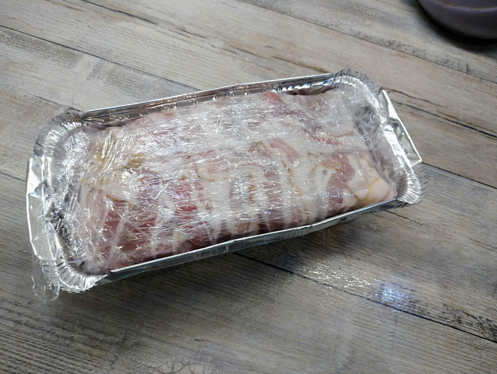 The last accord of the holiday - terrine with cognac, bacon and jelly - My, Cooking, Recipe, Liver, Pate, Terrine, Longpost