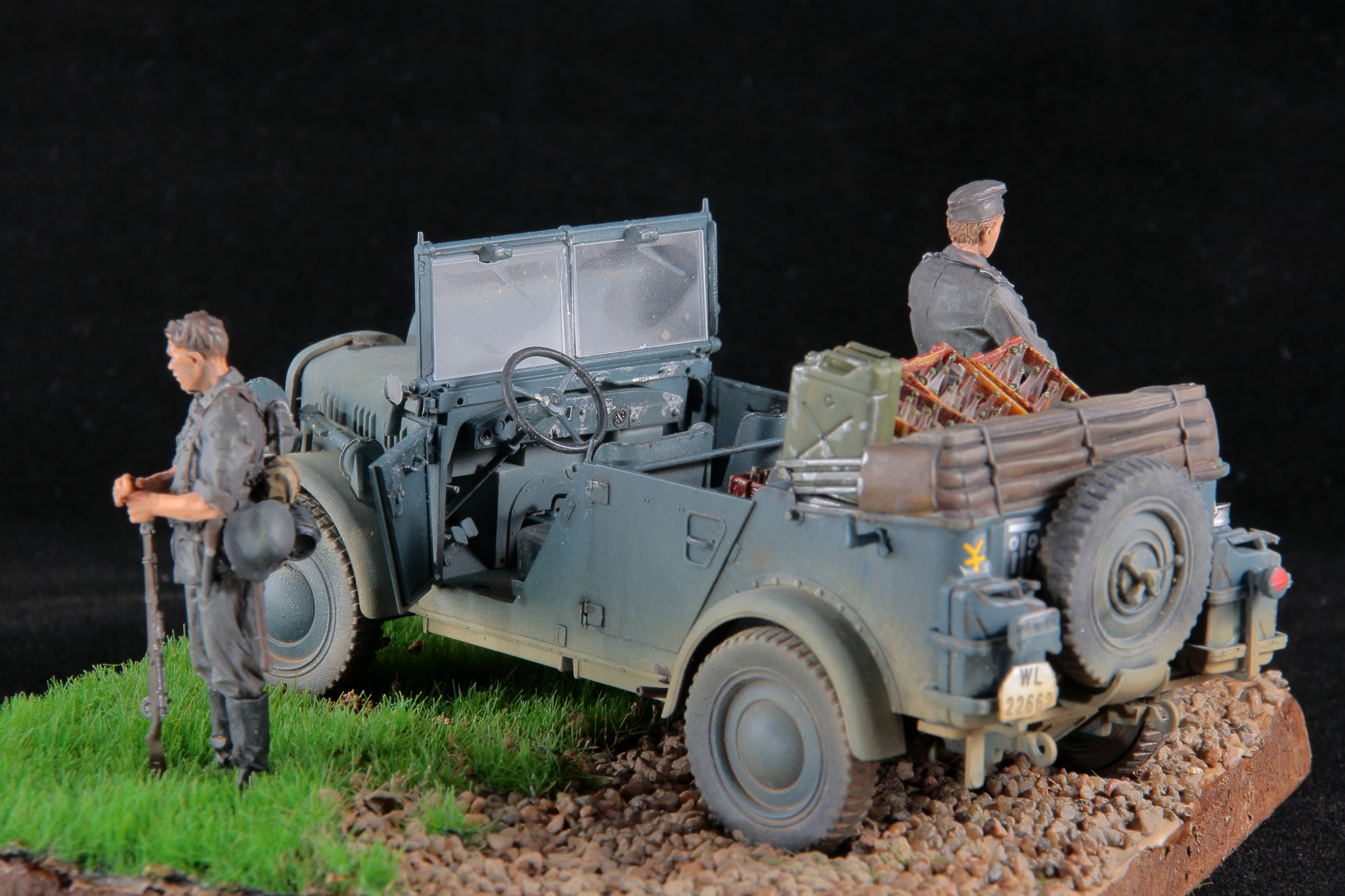 Forced stop - My, Stand modeling, Diorama, Vignette, The Second World War, Airbrush, German boxer, Longpost