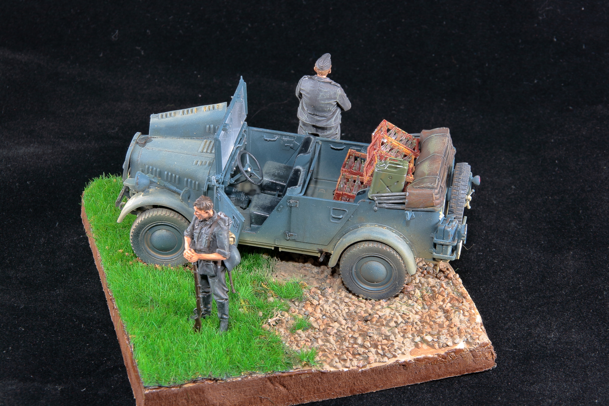 Forced stop - My, Stand modeling, Diorama, Vignette, The Second World War, Airbrush, German boxer, Longpost