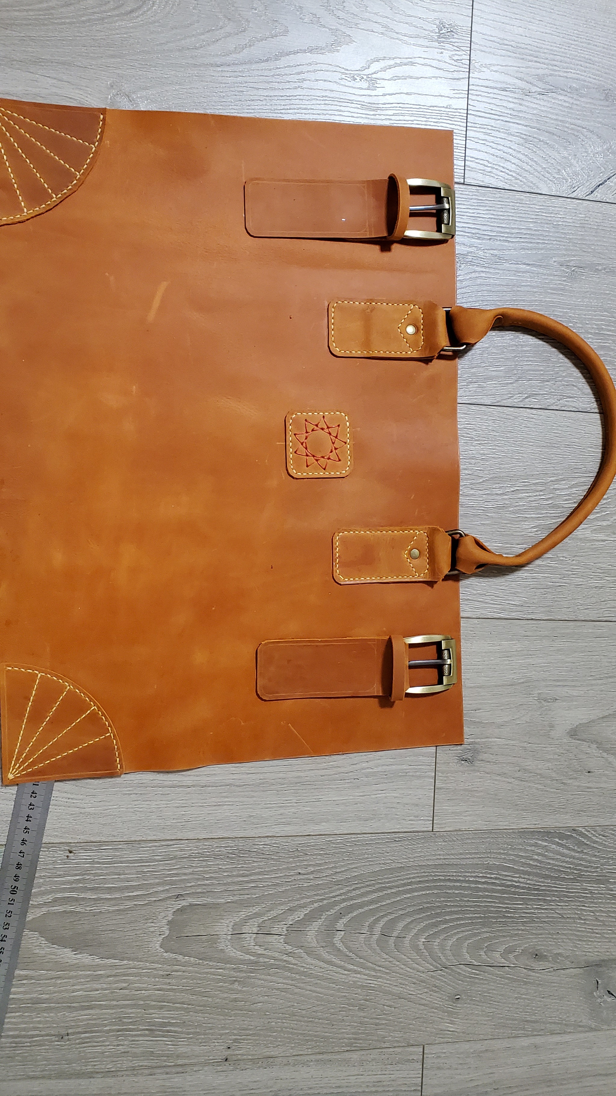 Leather travel bag - My, Сумка, Romance, Accessories, Leather products, Leather craft, Handmade, With your own hands, Longpost