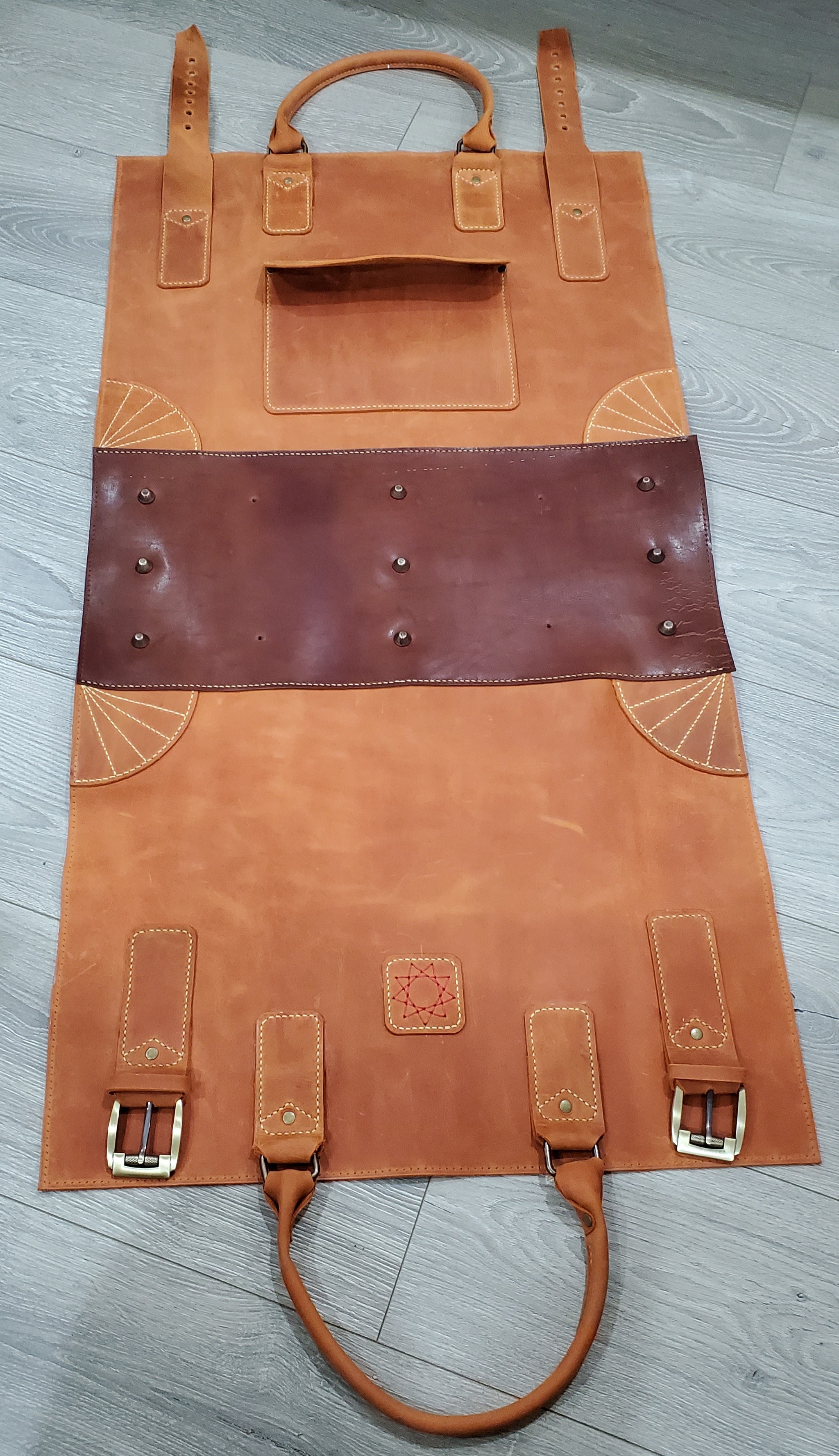 Leather travel bag - My, Сумка, Romance, Accessories, Leather products, Leather craft, Handmade, With your own hands, Longpost