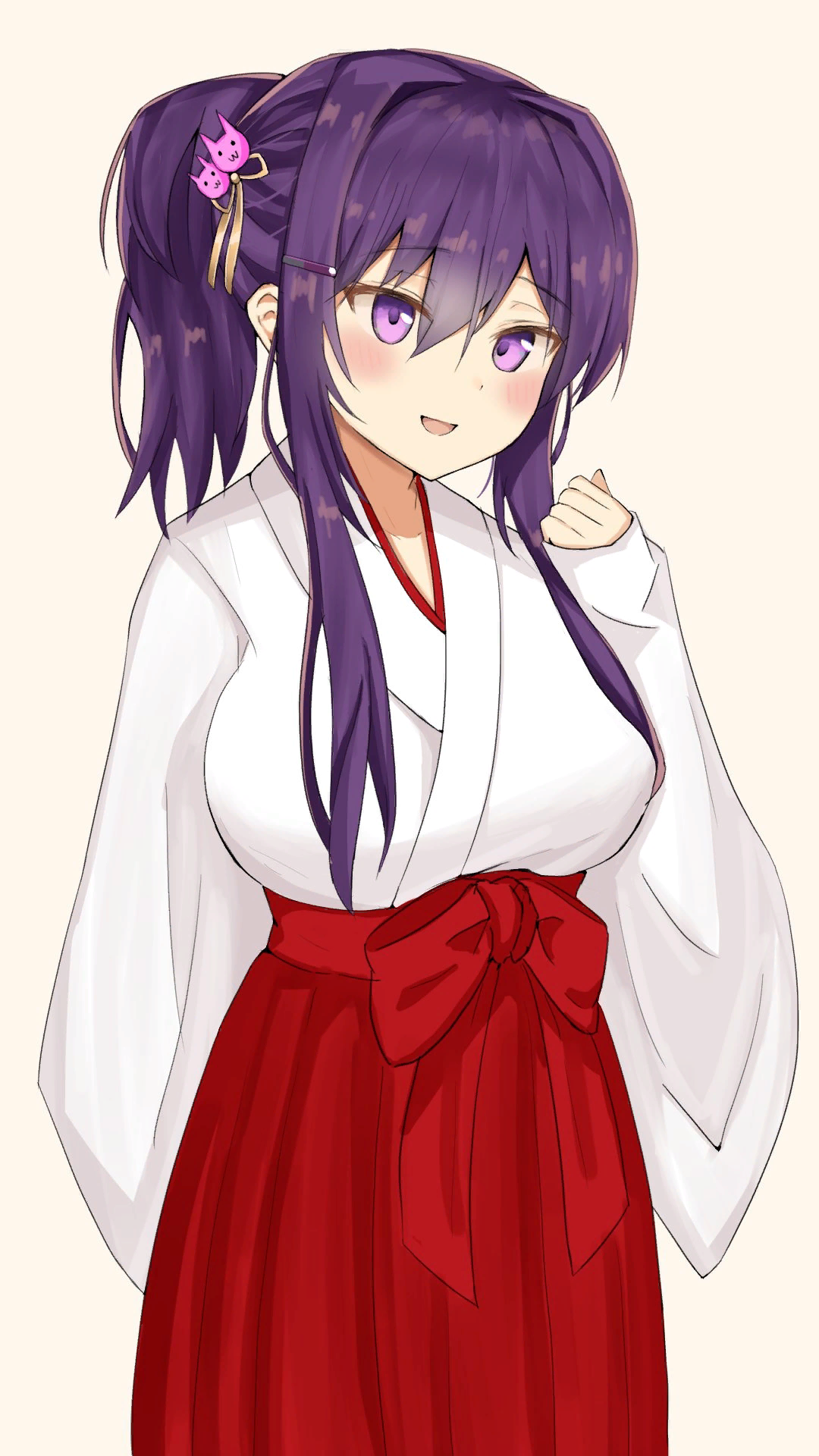 Yuri in a shrine maiden outfit | Пикабу