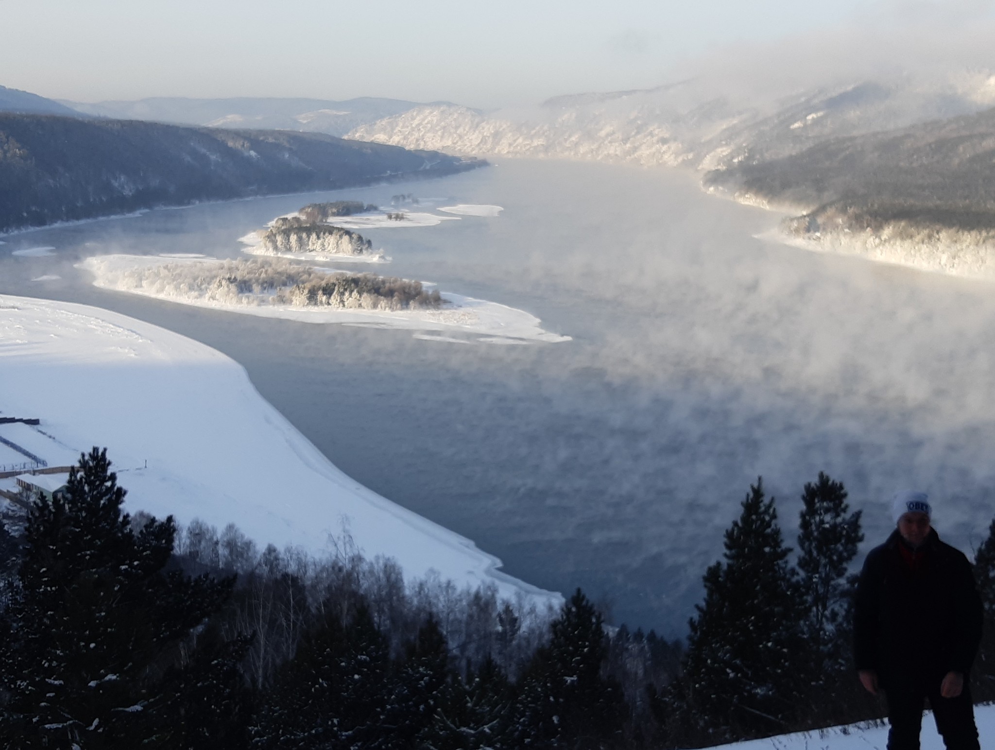 The Yenisei carries its dark waters - My, River, Yenisei, Siberia, Longpost, The photo