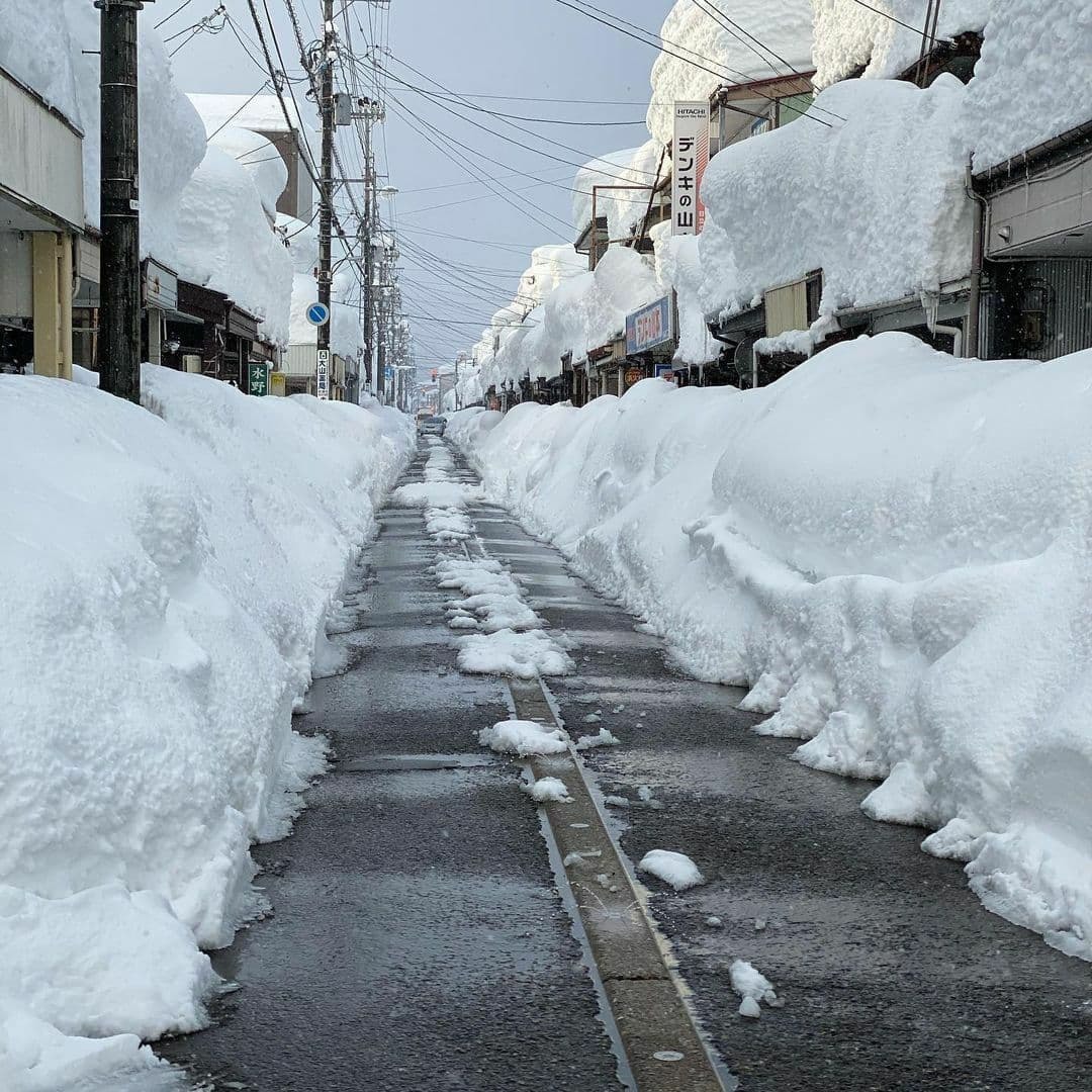 снегопад япония