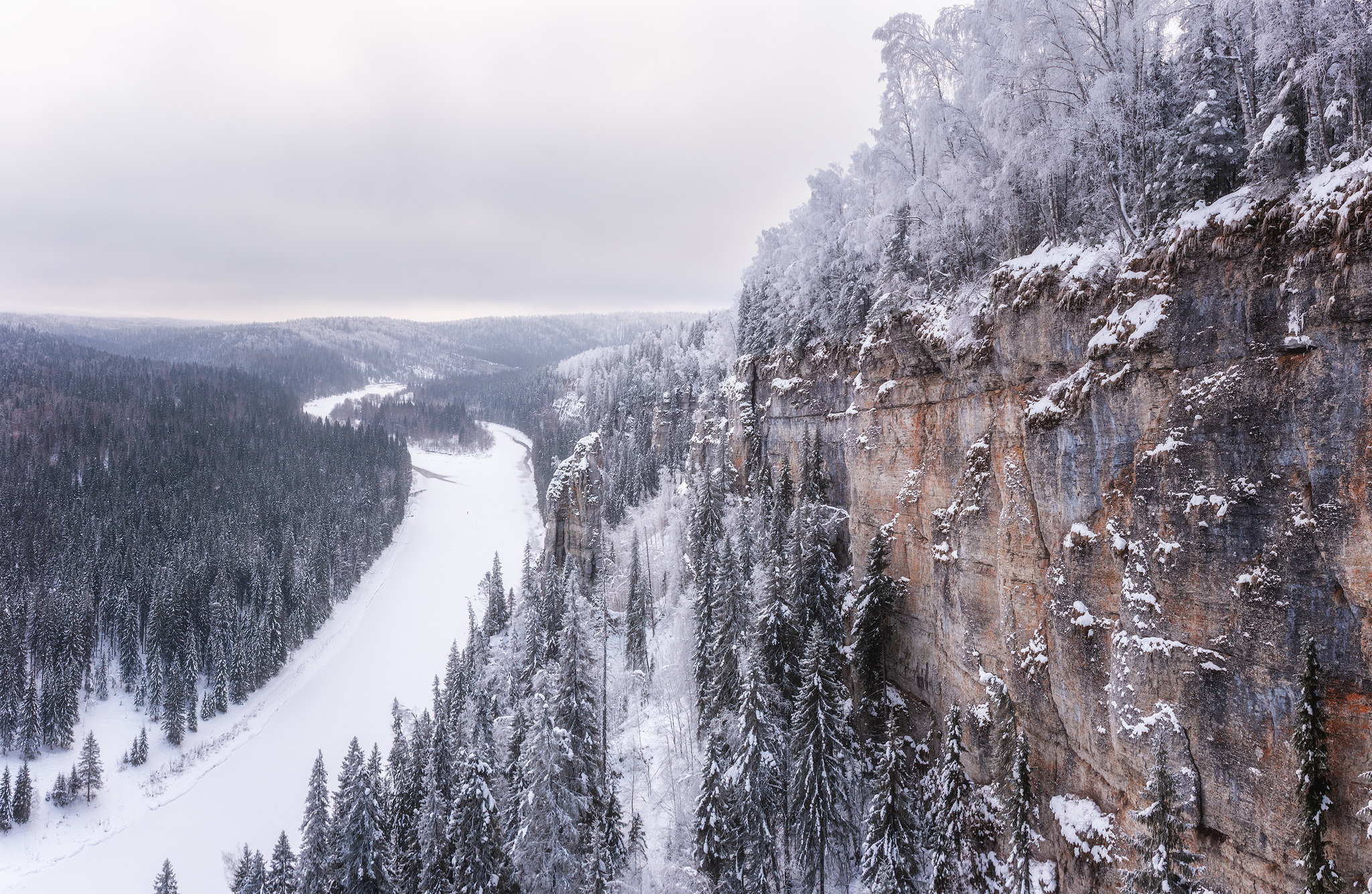 Усьвинские столбы зимой - Моё, Пермский край, Зима, Фотография, Пейзаж, Россия, Урал, Природа, Красота, Красота природы, Парма, Длиннопост, Усьва, Усьвинские столбы, Снег