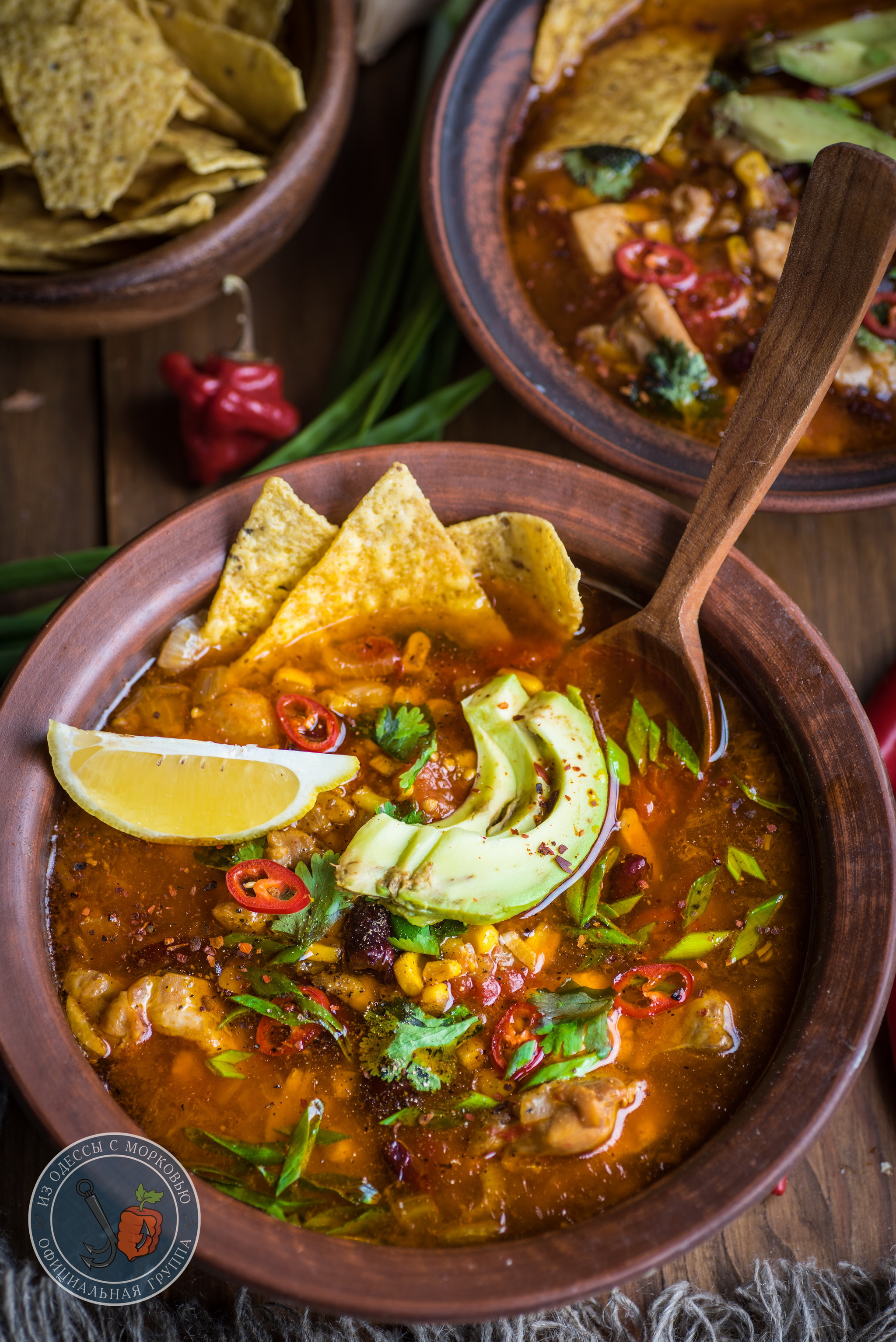 Tortilla soup - My, From Odessa with carrots, Cooking, Food, Recipe, The photo, Longpost, Chile, Soup, Mexican cuisine