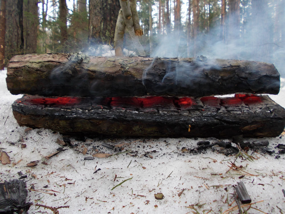 Non-city news. Nodya - My, Taiga, Survival, Winter, Bonfire, Life hack, Longpost