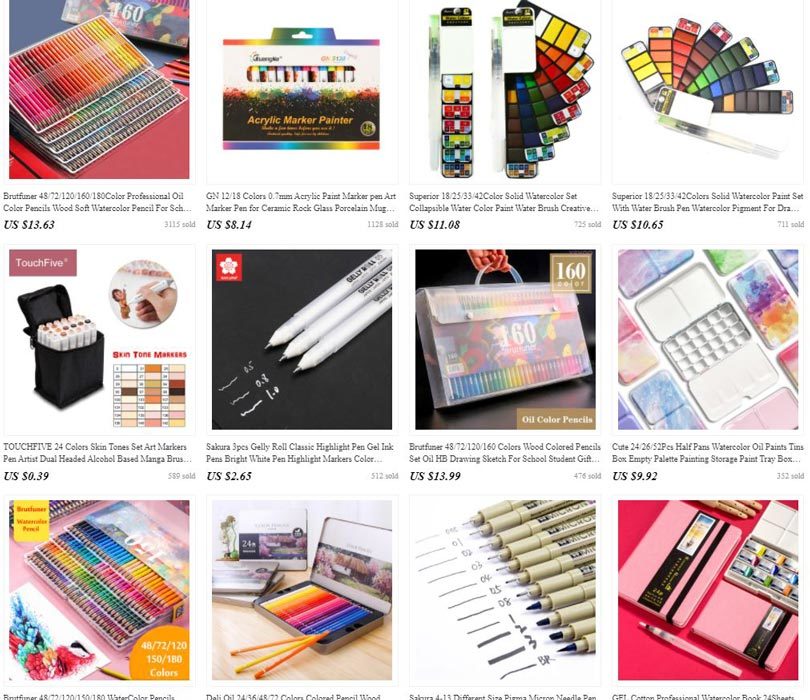 BEST ART SUPPLIES STORES ON ALIEXPRESS - My, AliExpress, Artist, Products, Drawing, Longpost, Text