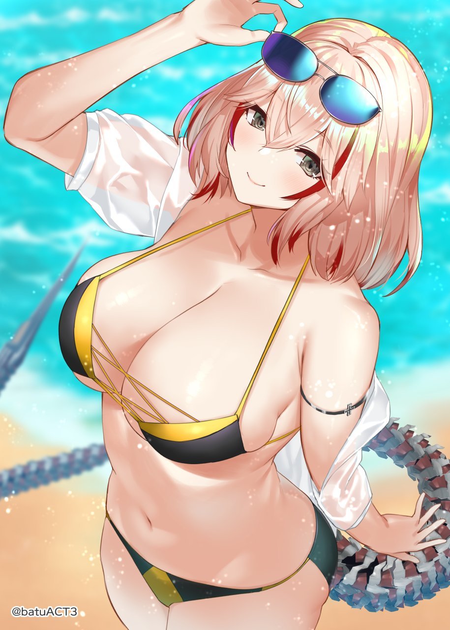 Roon - NSFW, Anime, Anime art, Azur lane, Roon, Art, Swimsuit