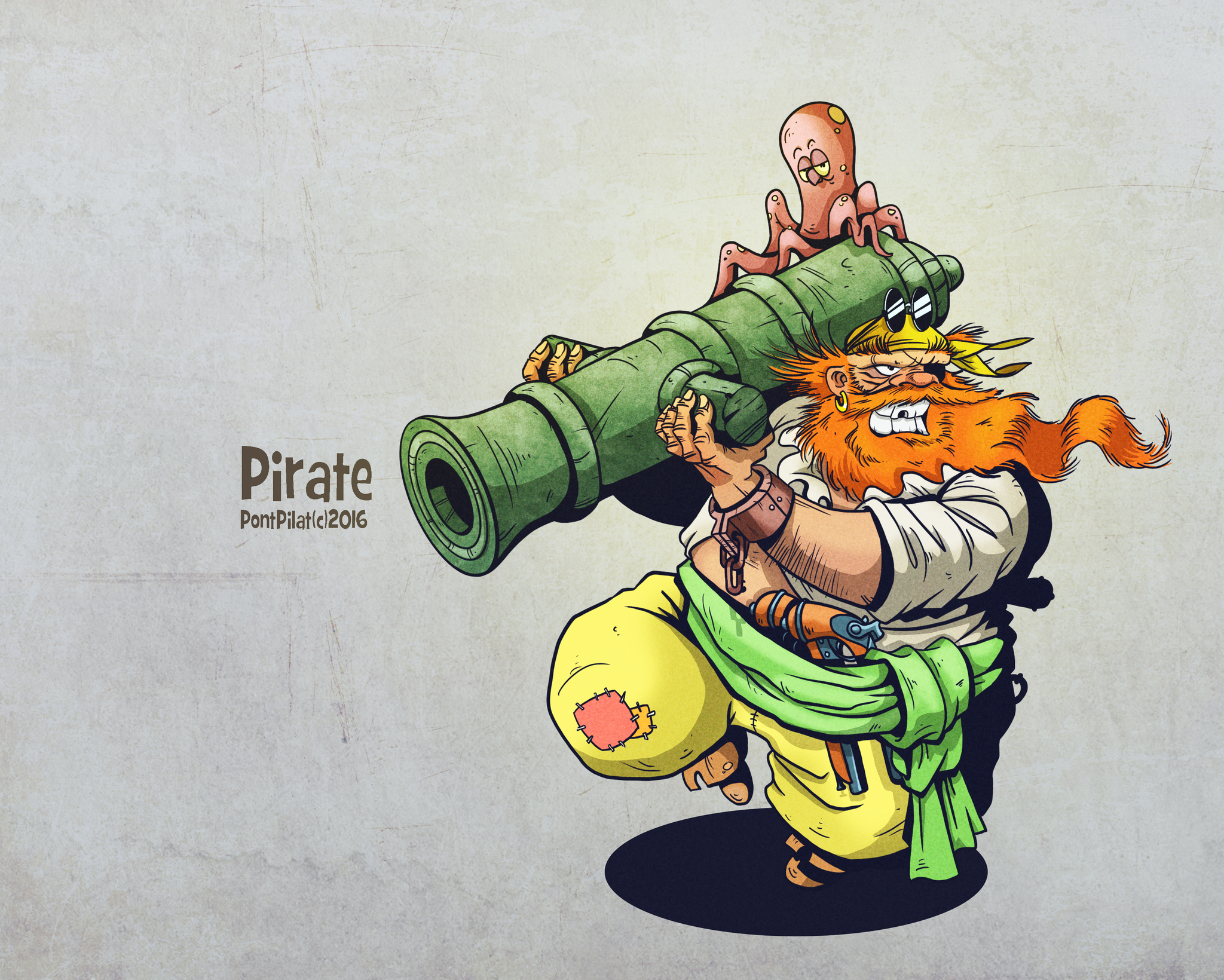 Pirates. PontPilat - My, Pirates, Characters (edit), Art, Animation, Weapon, Digital drawing, Longpost