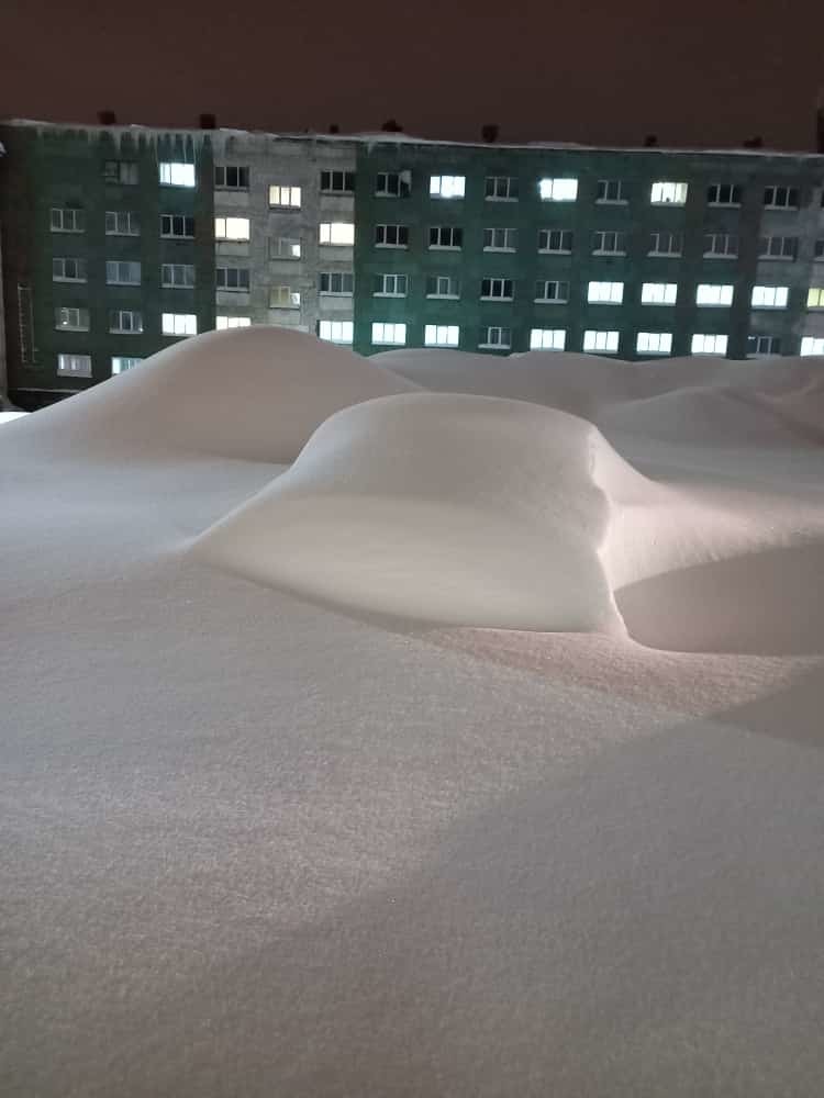 Garage in Norilsk - Norilsk, Snow, Snowdrift, Parking