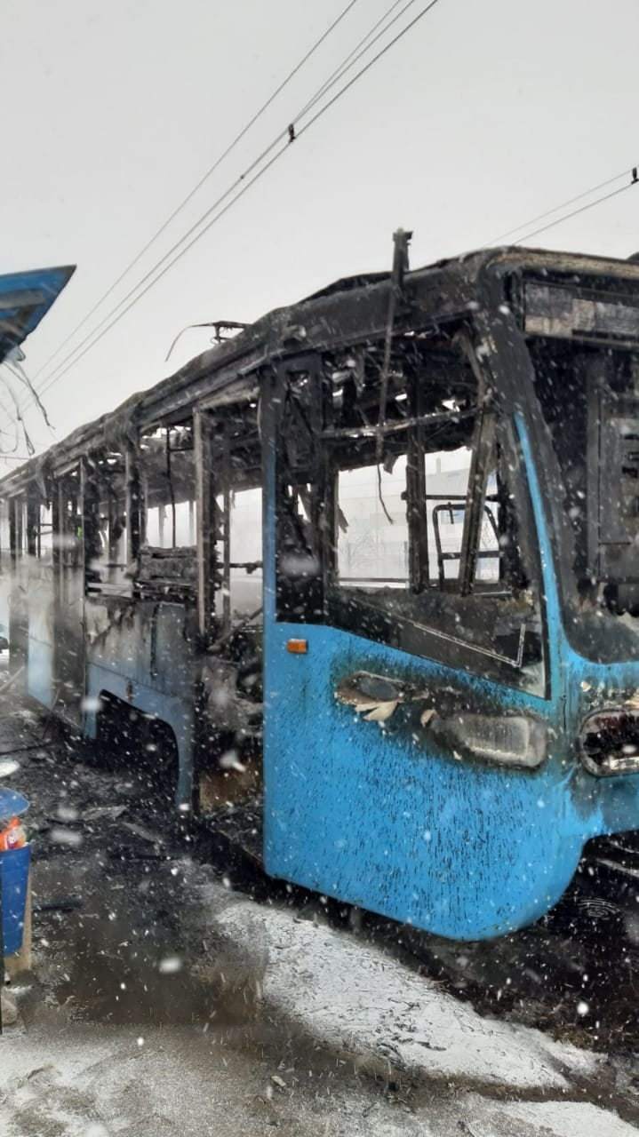 A tram donated by Moscow burned down - My, Tram, Fire, Moscow, Presents, Video, Longpost