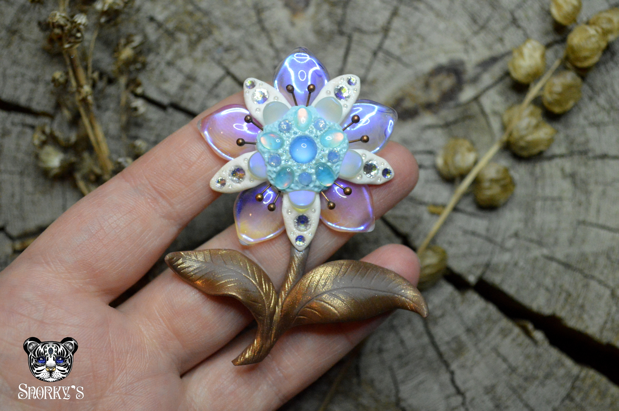 Flowers) - My, Polymer clay, Handmade, Flowers, Bouquet, Brooch, Longpost, Needlework without process