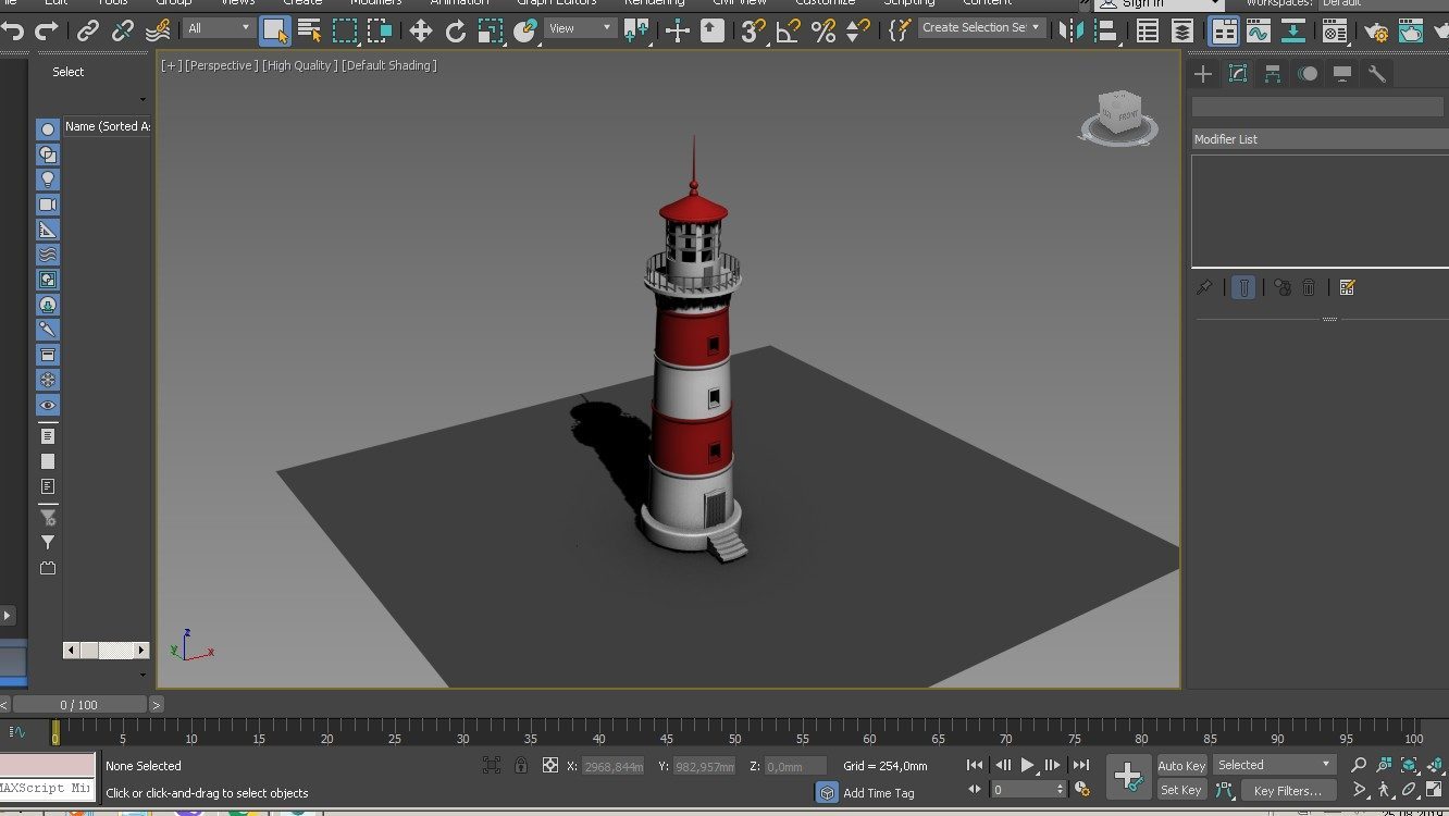 Lighthouse - My, 3D modeling, 3D печать, 3DS max, Lighthouse, Sea, Children's Hospice, Toys, Lamp, Interior, Design, Presents, Longpost